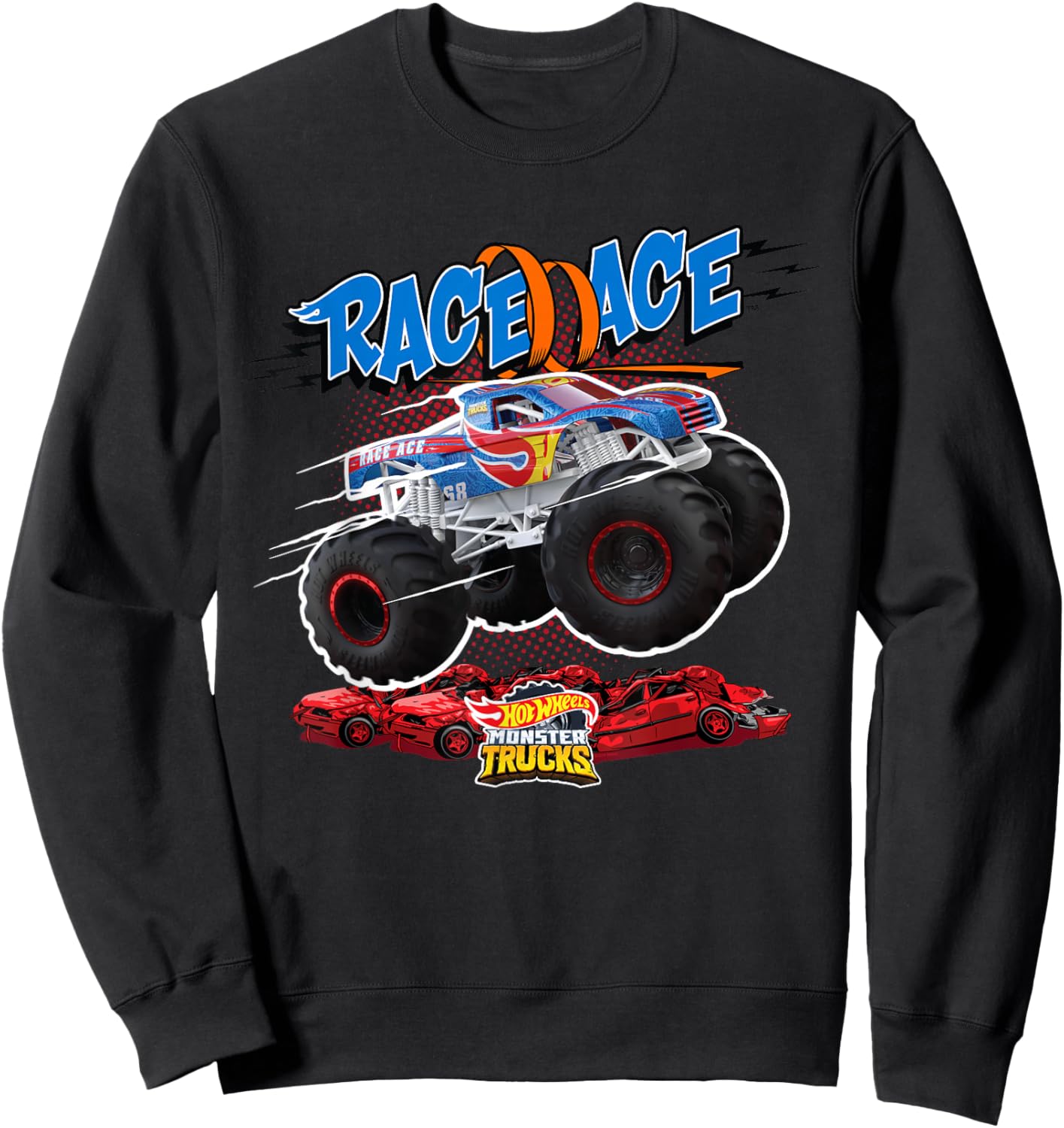 Hot Wheels Monster Trucks - Race Ace Sweatshirt - Sweatshirt | Black