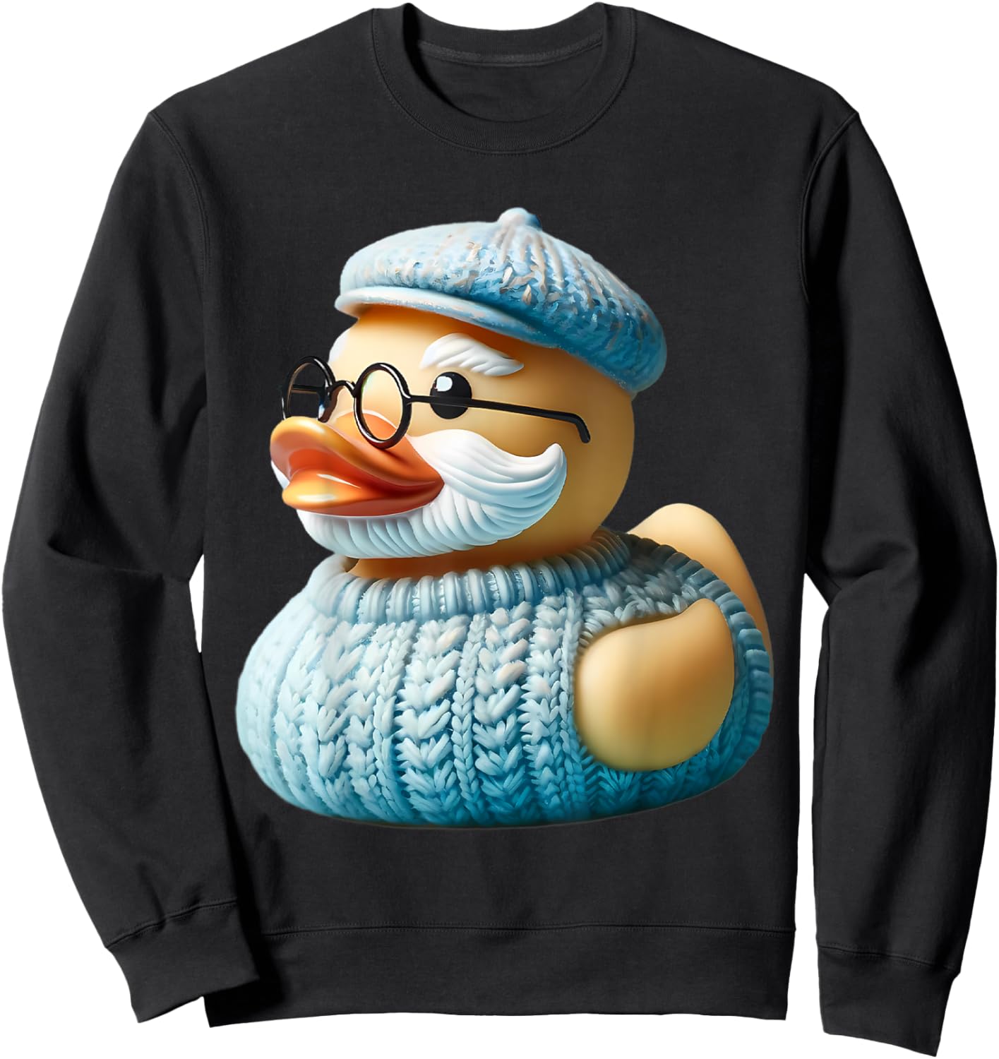 Grandpa Rubber Duck Grandfather Duckie Father's Day Sweatshirt - Sweatshirt | Black