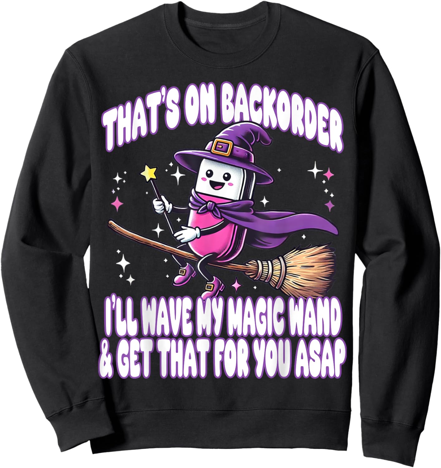 Pharmacy Halloween Pharmacist Tech Technician PharmD Funny Sweatshirt - Sweatshirt | Black