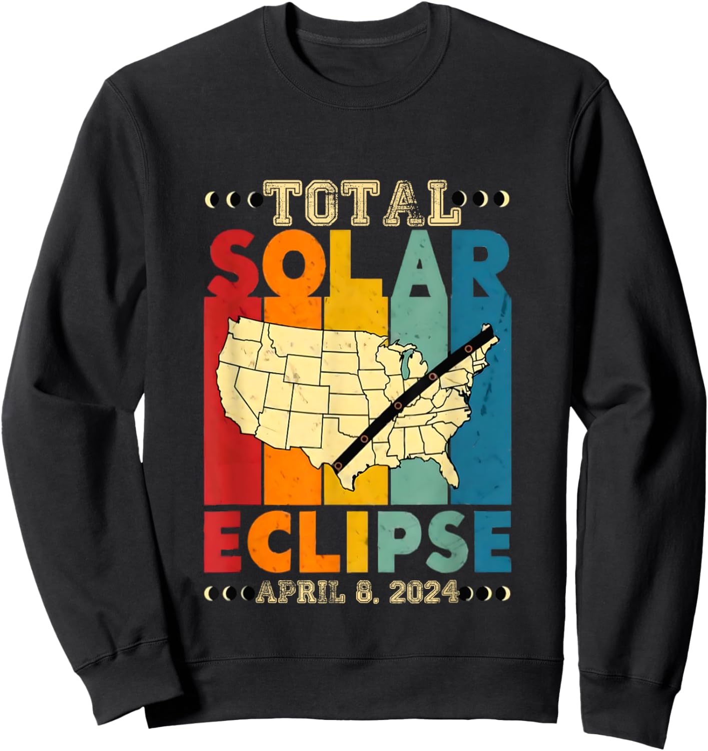 Love eclipse Women Shirt eclipse Lovers for kids girls men Sweatshirt - Sweatshirt | Black