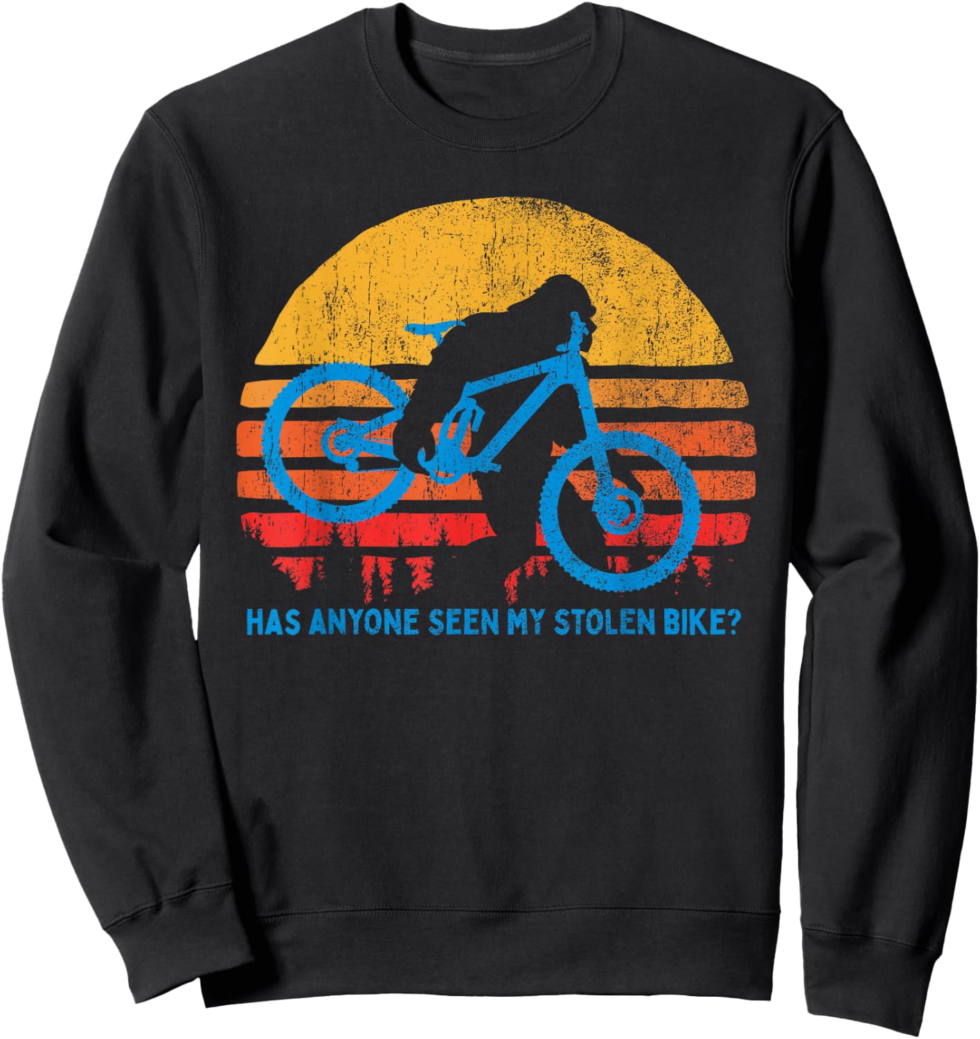 Bigfoot - Stolen Bike MTB Graphic Sweatshirt - Sweatshirt | Black