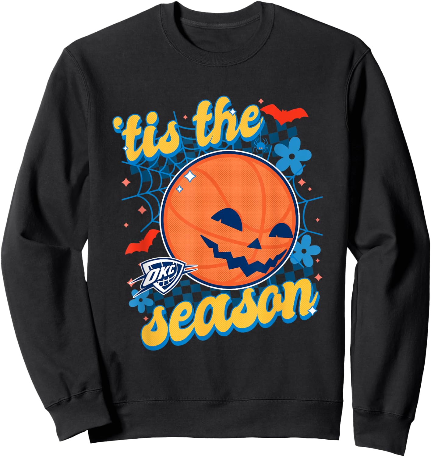NBA Oklahoma City Thunder Halloween Spooky Season Sweatshirt - Sweatshirt | Black