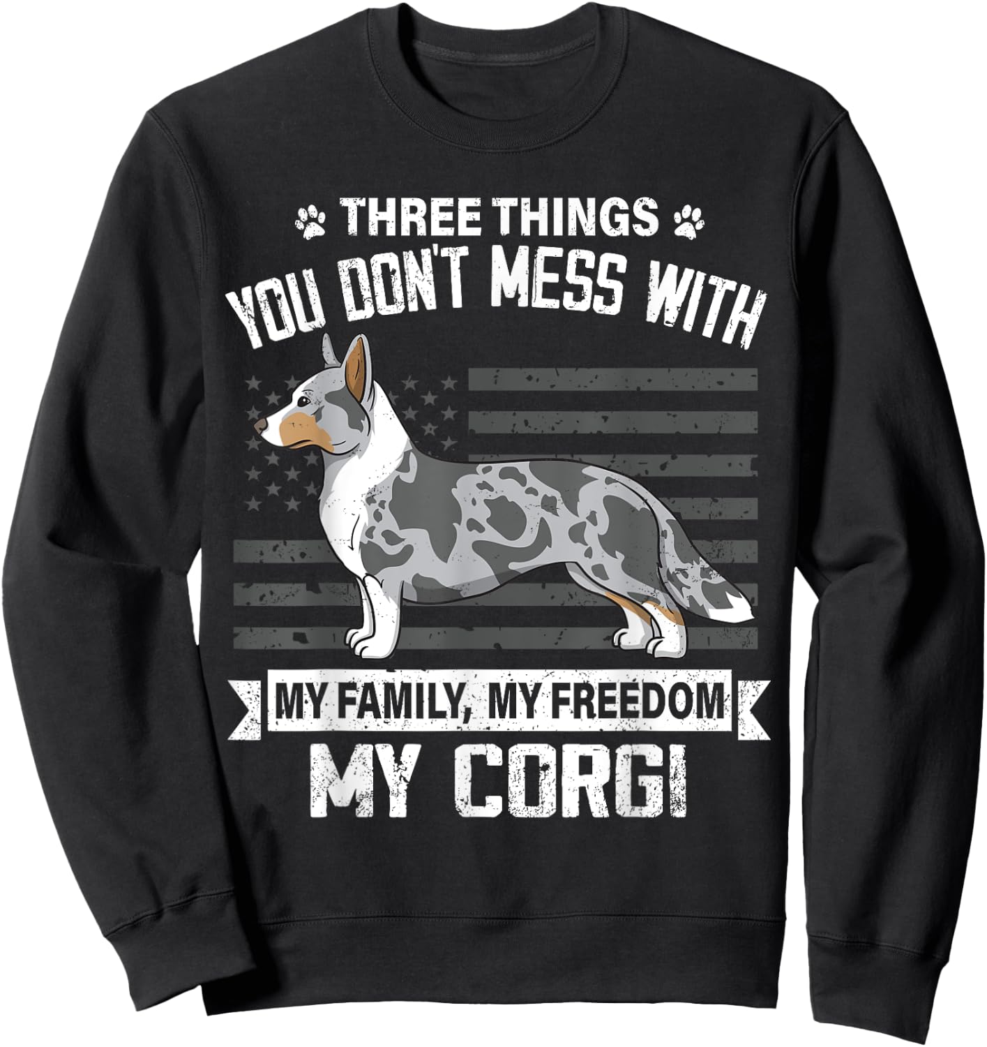 Cardigan Corgi Dog Lover Mom Dad Things You Dont Mess With Sweatshirt - Sweatshirt | Black