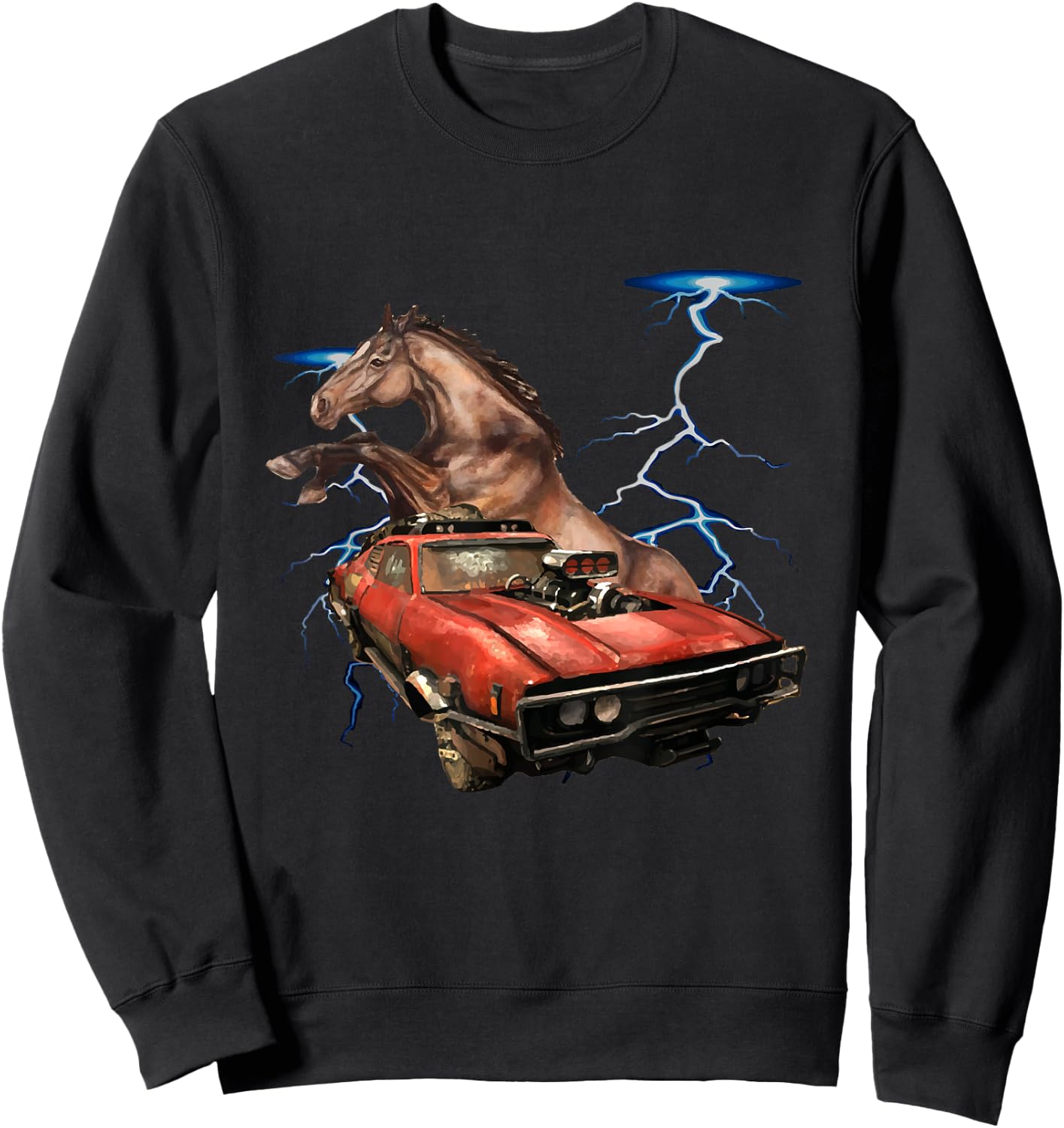 American Muscle Cars - Thunderstorm Car - Auto Mechanic Gift Sweatshirt - Sweatshirt | Black
