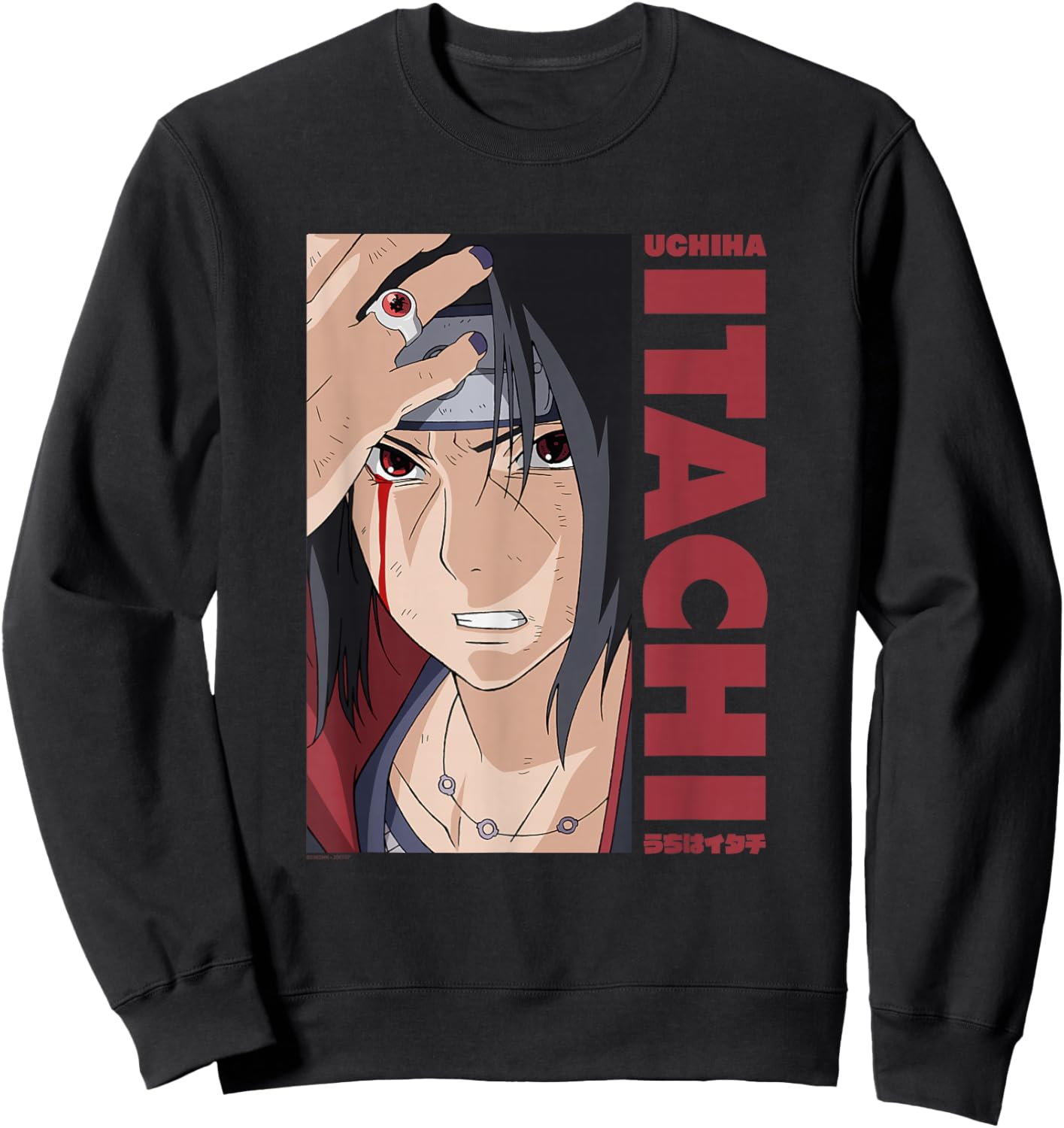 Naruto Shippuden Itachi Block and Name Sweatshirt - Sweatshirt | Black