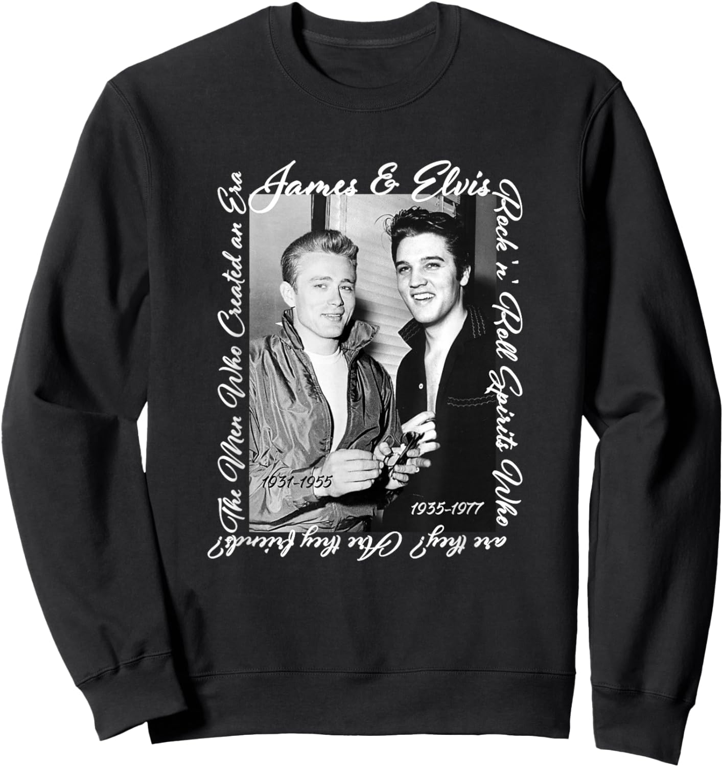 James Dean_Elvis Presley Sweatshirt - Sweatshirt | Black