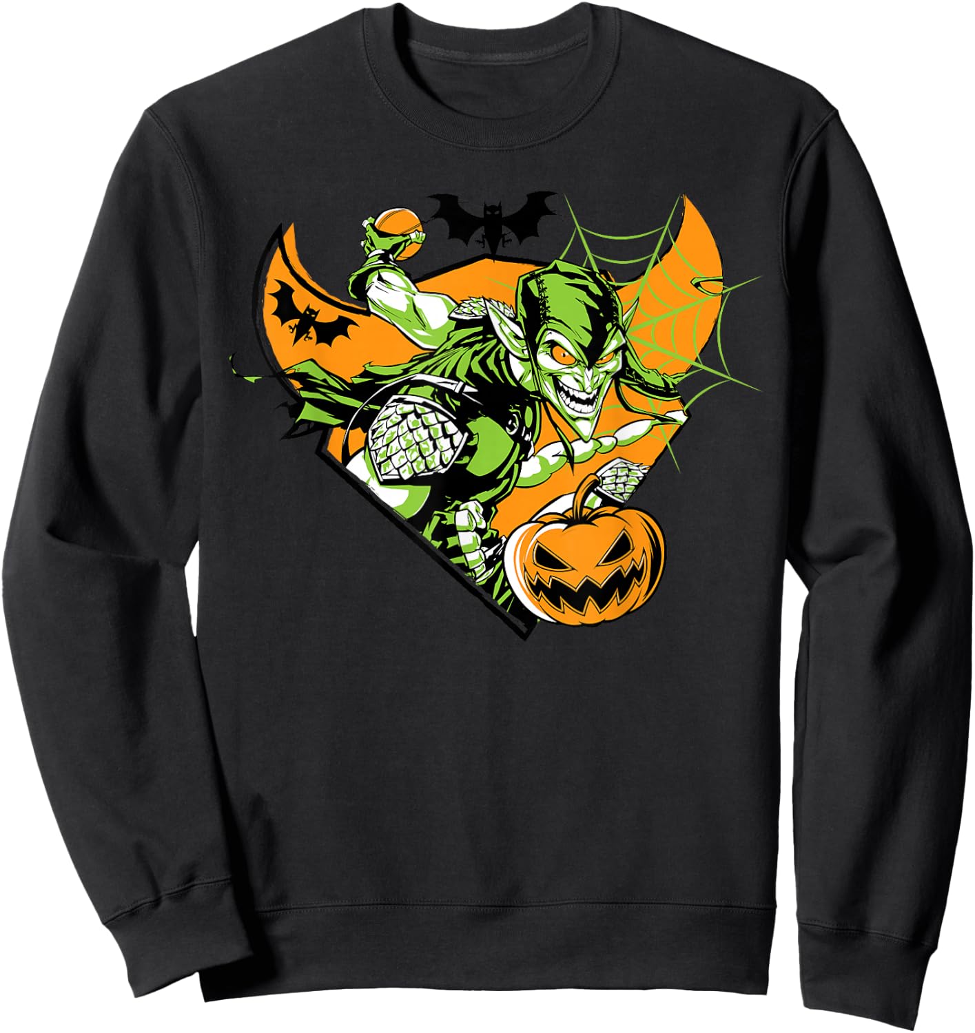 Marvel Green Goblin Pumpkin Bomb Halloween Sweatshirt - Sweatshirt | Black
