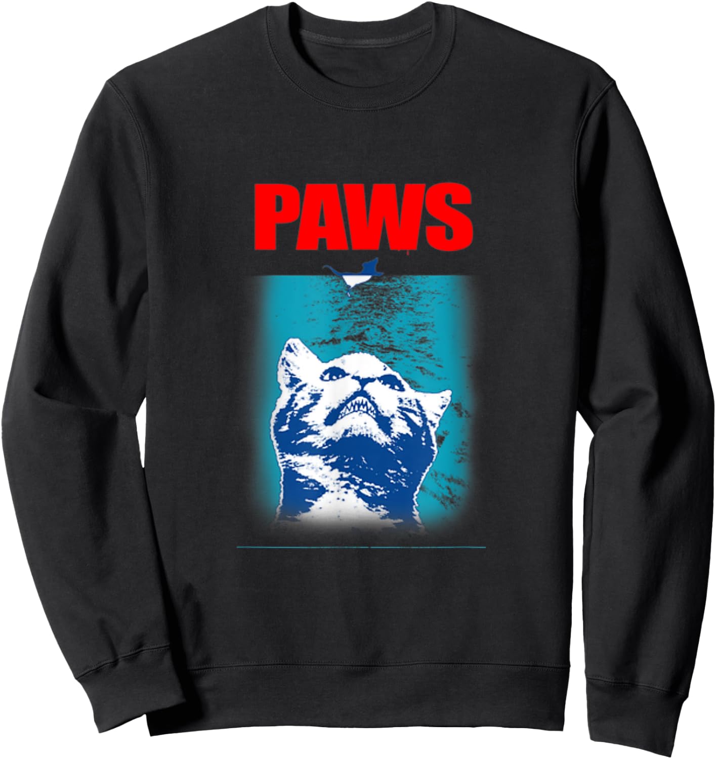 PAWS funny CAT Sweatshirt - Sweatshirt | Black