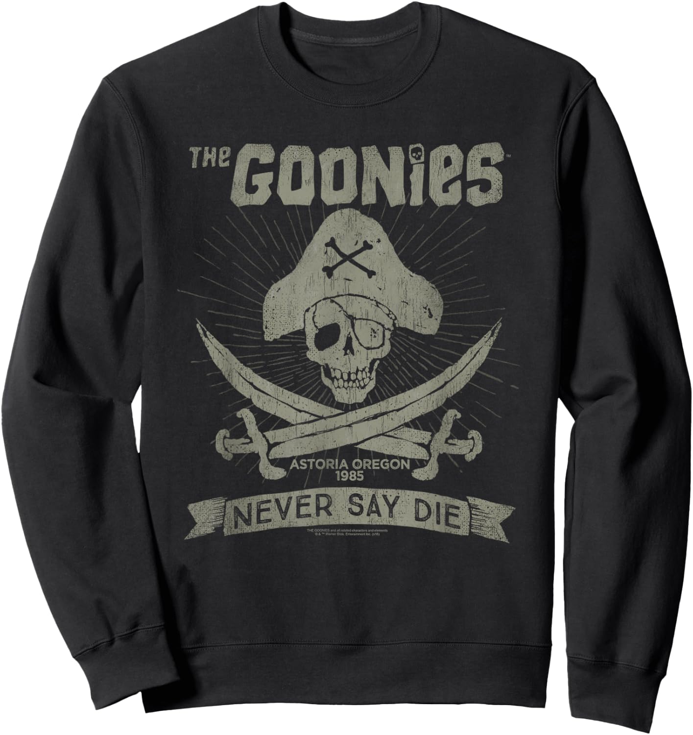 The Goonies Never Say Die Sweatshirt - Sweatshirt | Black