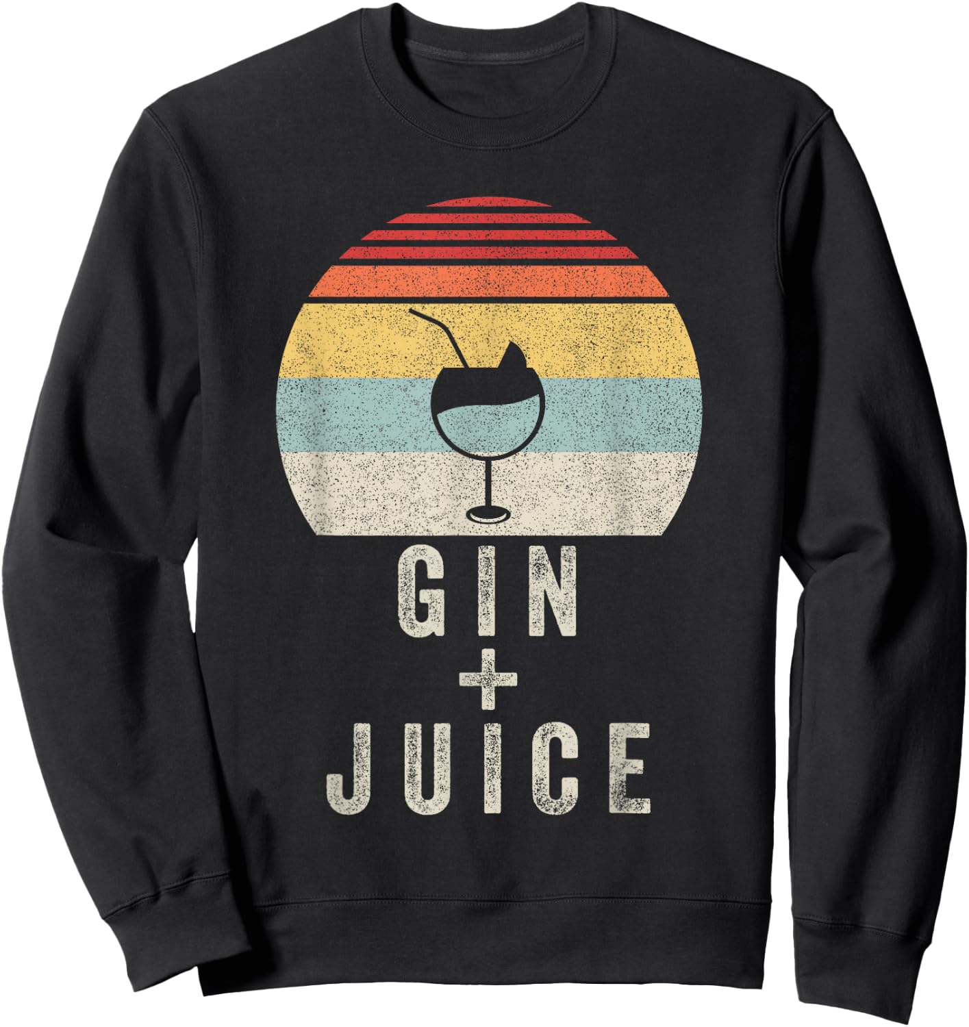 Vintage Retro Gin + Juice Sweatshirt - Sweatshirt | Black