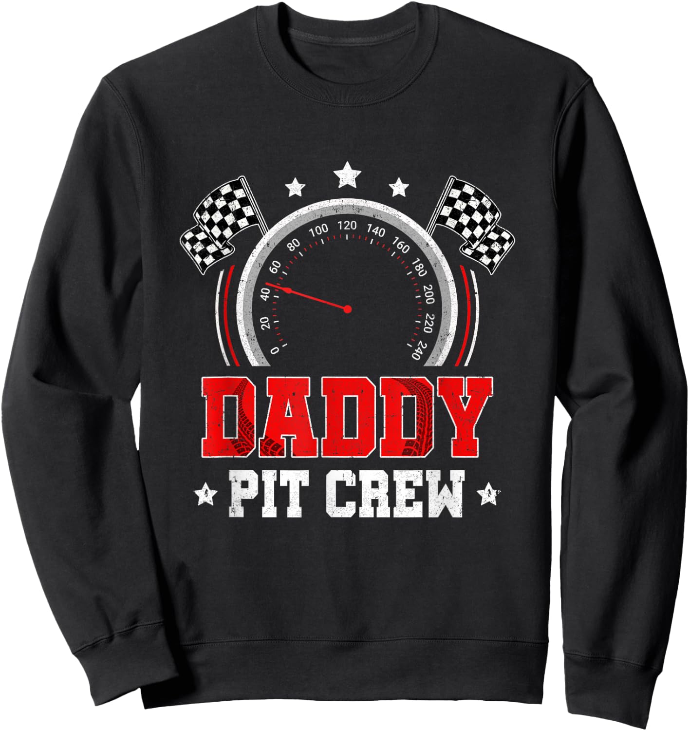 Daddy Pit Crew Race Car Birthday Party Racing Family Sweatshirt - Sweatshirt | Black