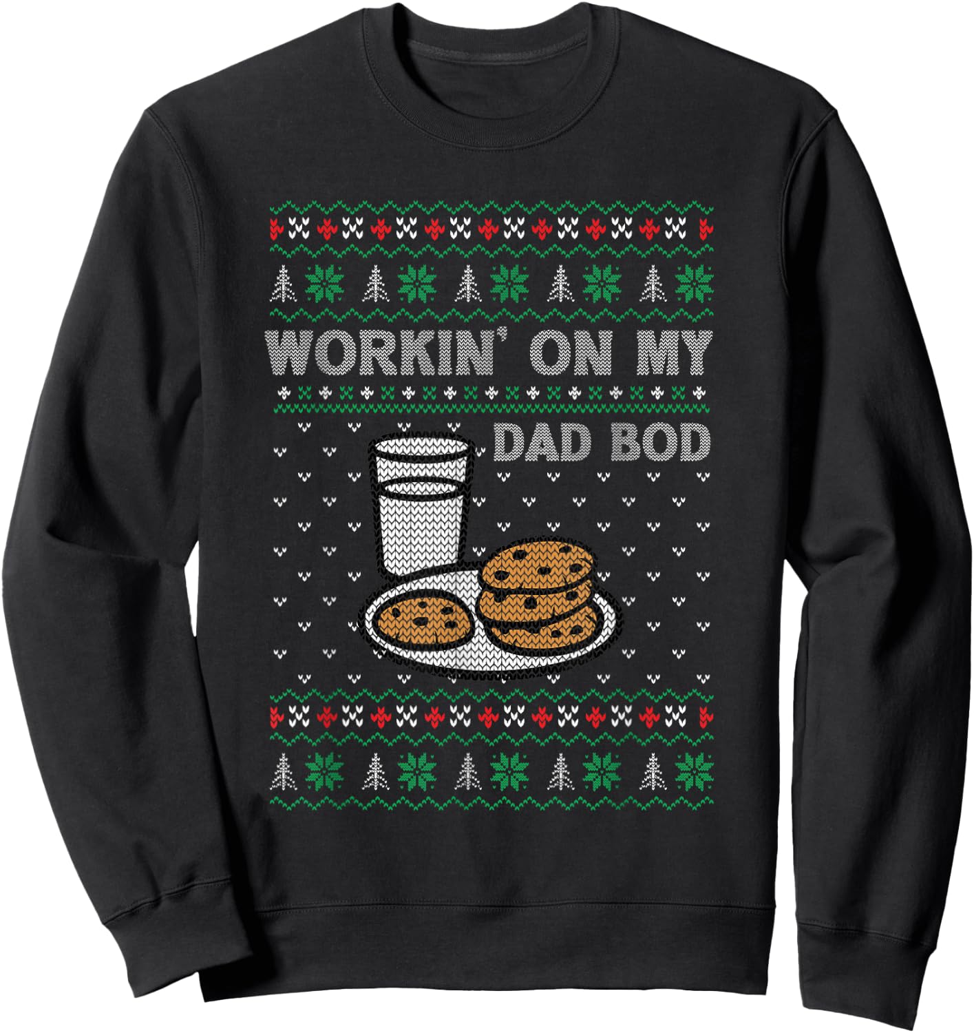 Pregnancy New Mom Baby Pregnant Christmas Matching Couples Sweatshirt - Sweatshirt | Black