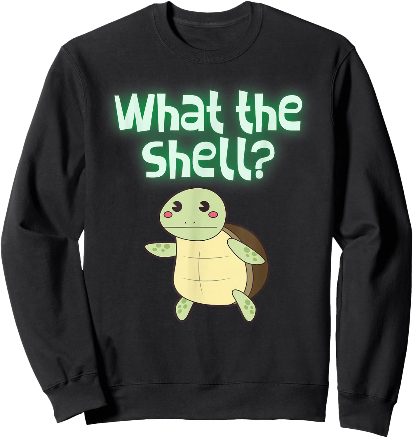 What the Shell Shirt Funny Turtle Shirts Men Kids Sweatshirt - Sweatshirt | Black