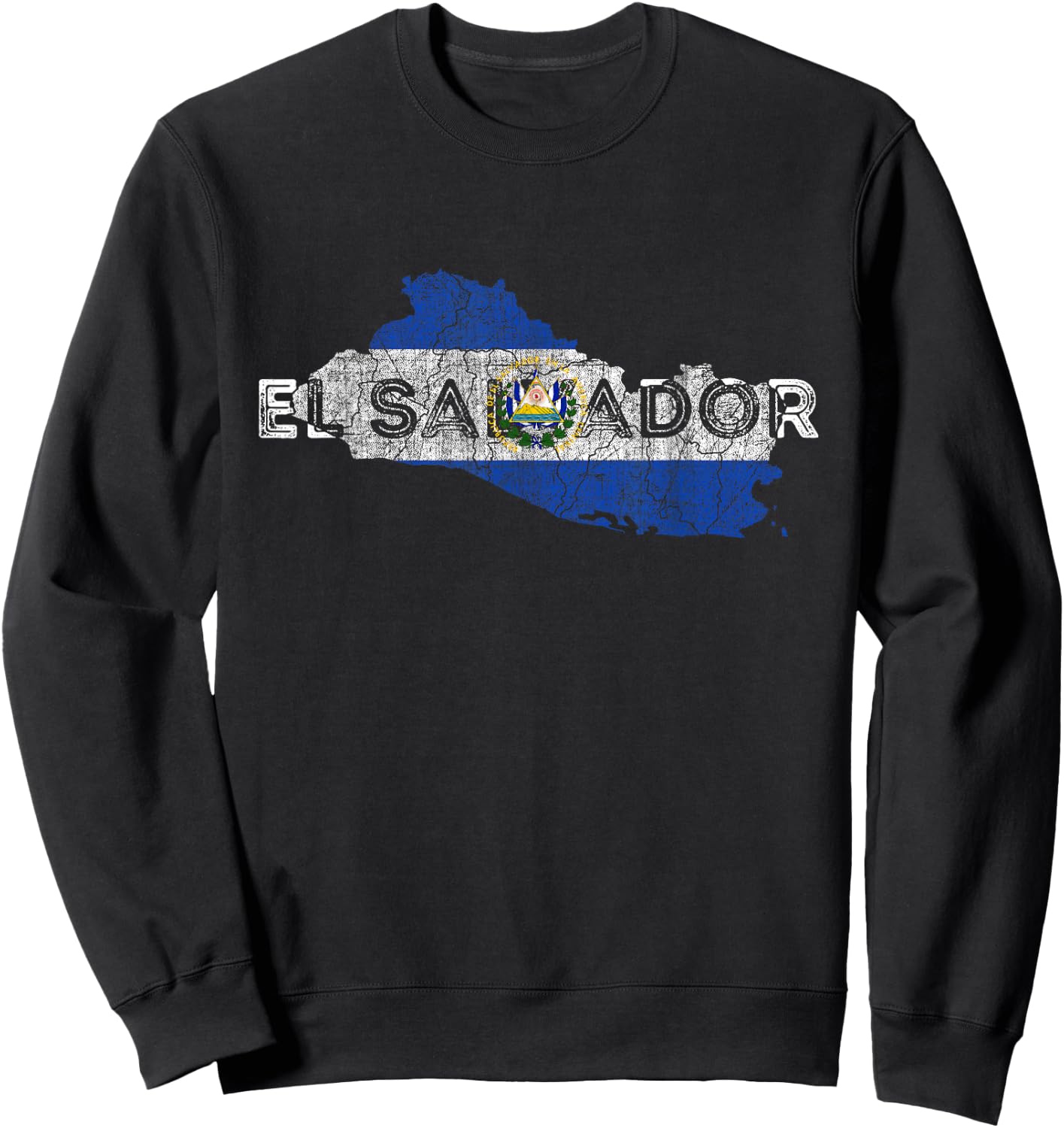 Salvadoran Map and Flag - Desperate El Salvador Sweatshirt - Sweatshirt | Black