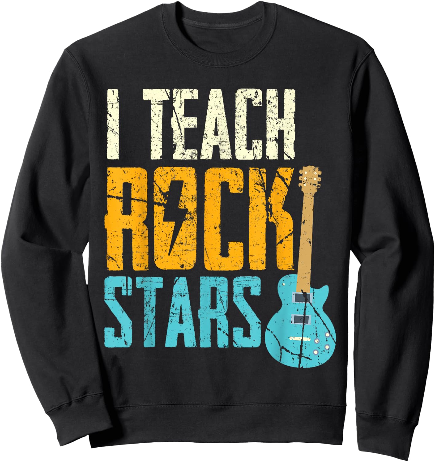 I teach rock stars / orchestral teachers Sweatshirt - Sweatshirt | Black