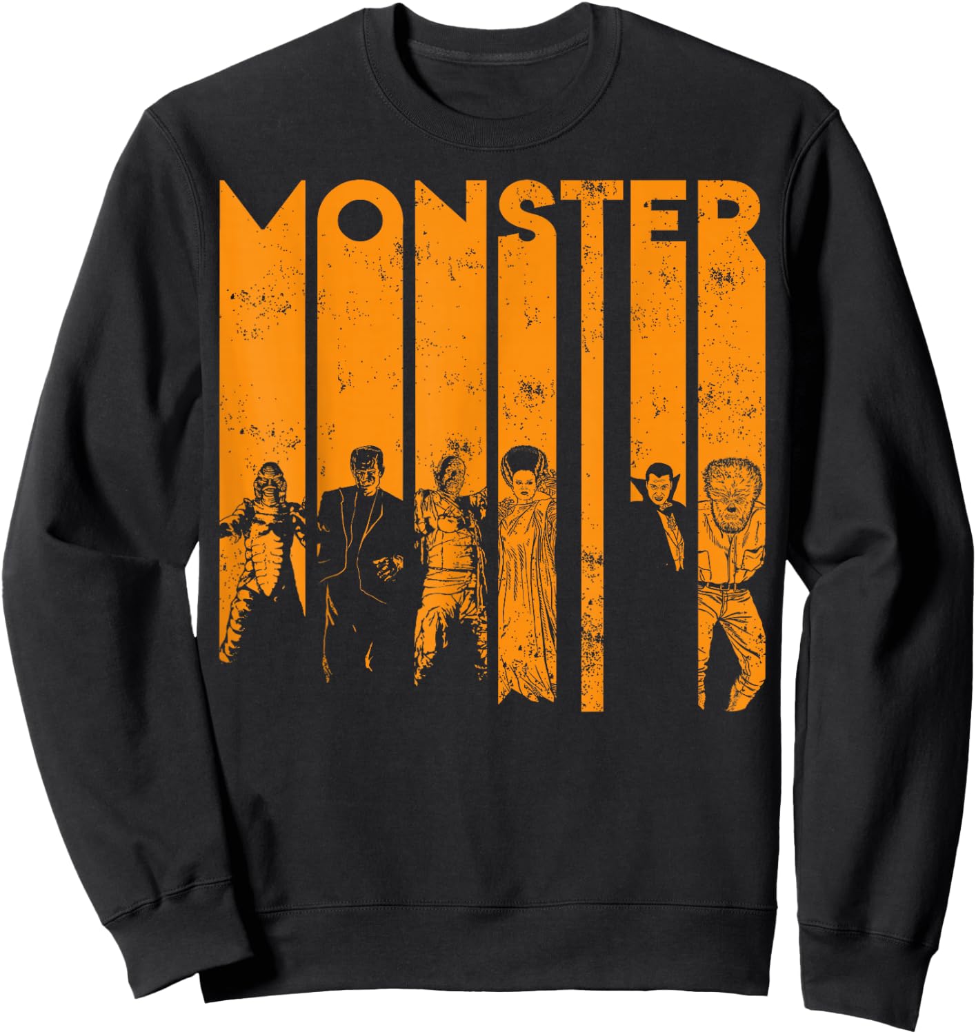 Universal Monsters Letter Group Shot Sweatshirt - Sweatshirt | Black