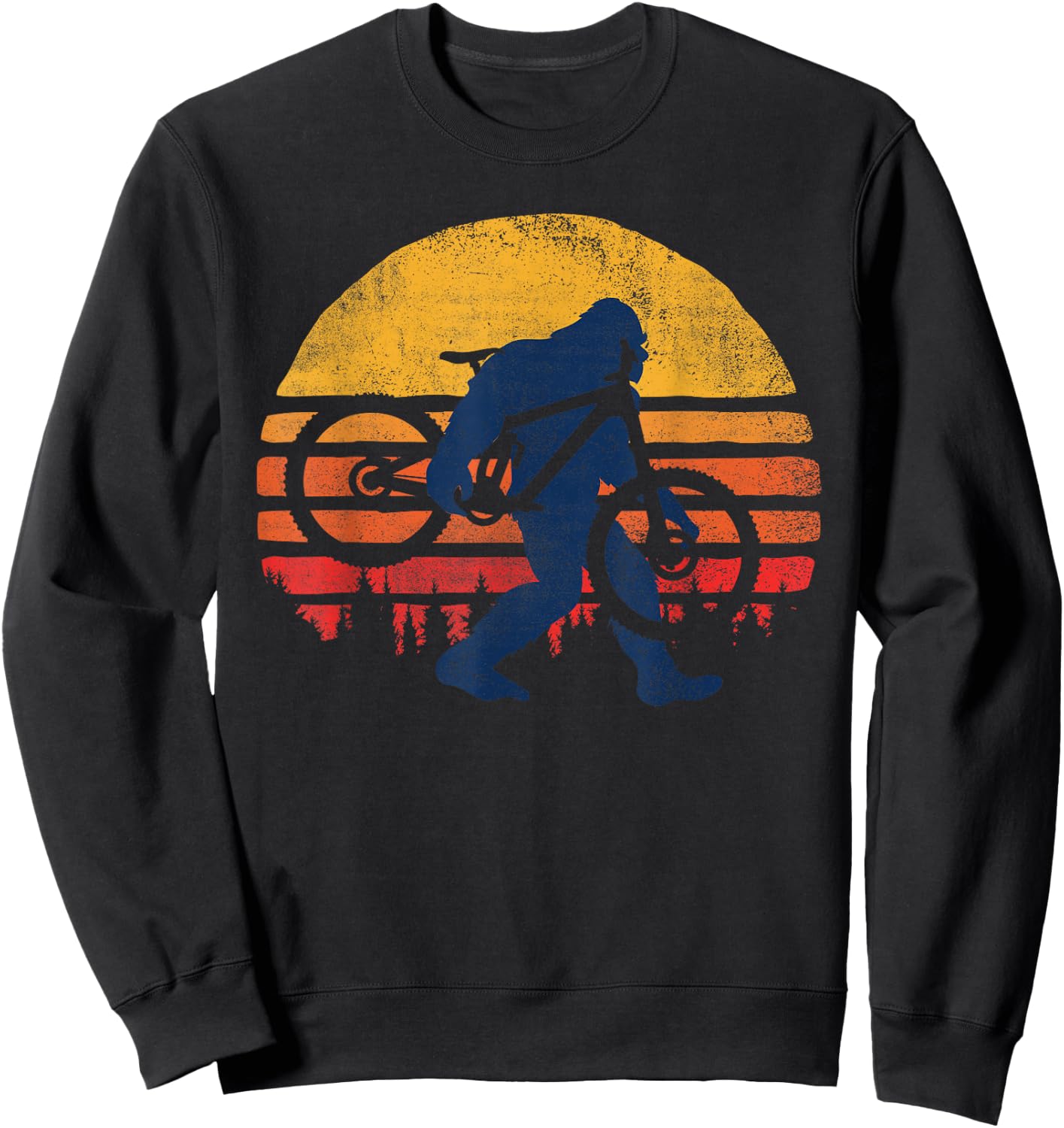Bigfoot Bike - Funny MTB Graphic Sweatshirt - Sweatshirt | Black