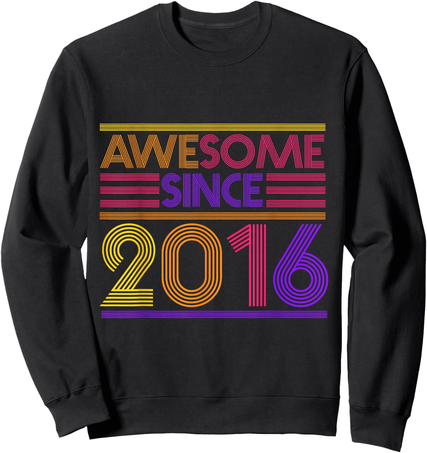 6th Birthday Gifts Boys Girls - Awesome Since 2016 Sweatshirt - Sweatshirt | Black