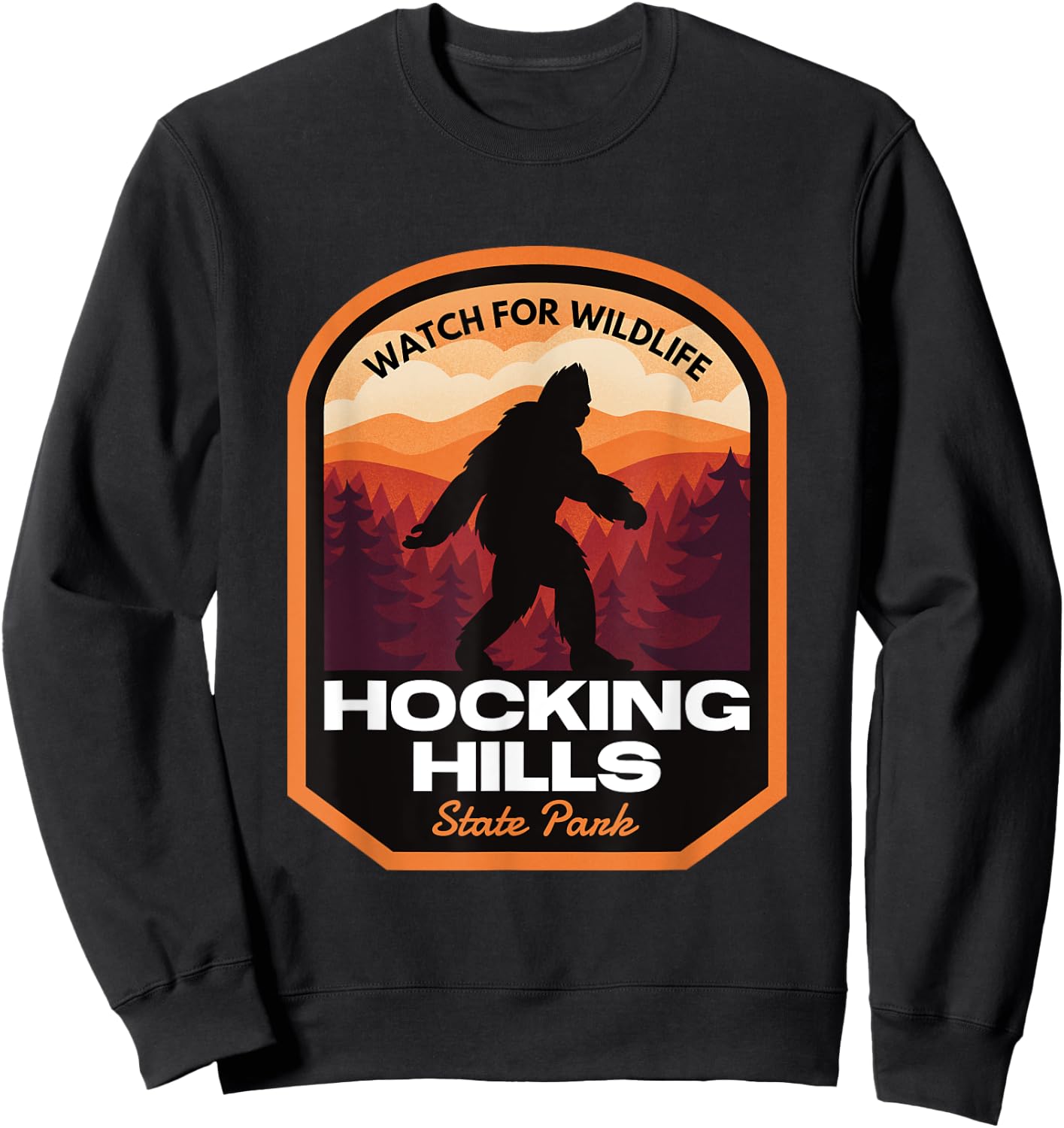 Hocking Hills State Park Bigfoot Sweatshirt - Sweatshirt | Black