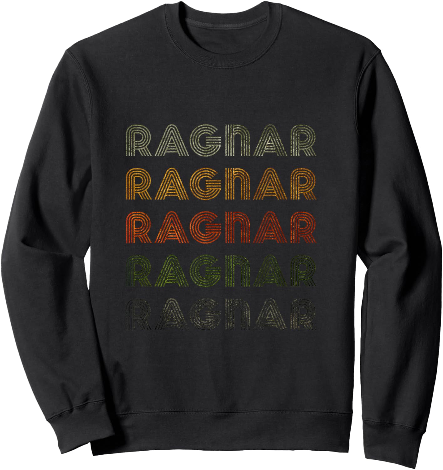 Love Heart Ragnar Grunge Vintage Style Black Ragnar Sweatshirt - Sweatshirt | Black
