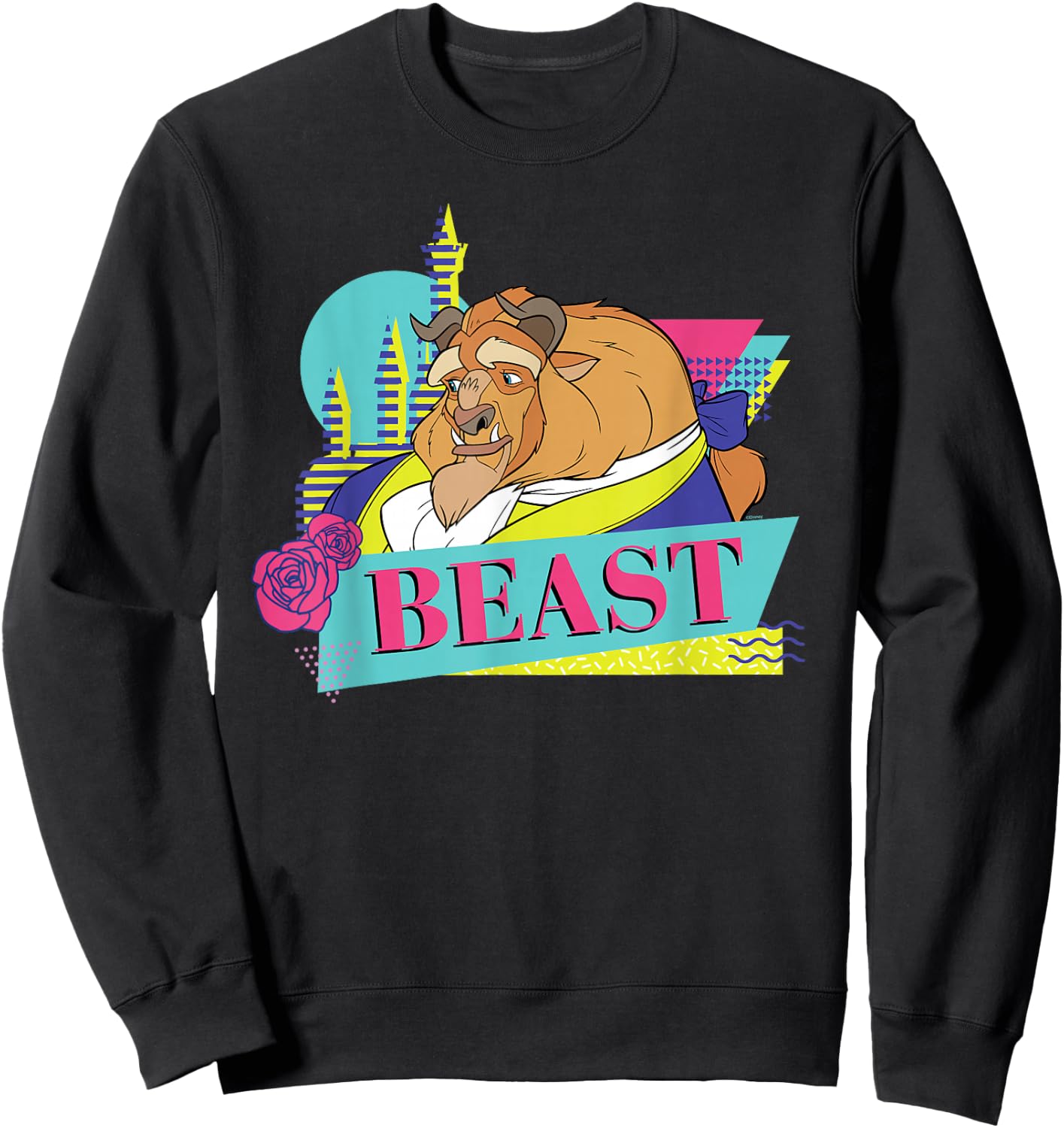 Disney Beauty and the Beast Retro Couples Matching Beast Sweatshirt - Sweatshirt | Black