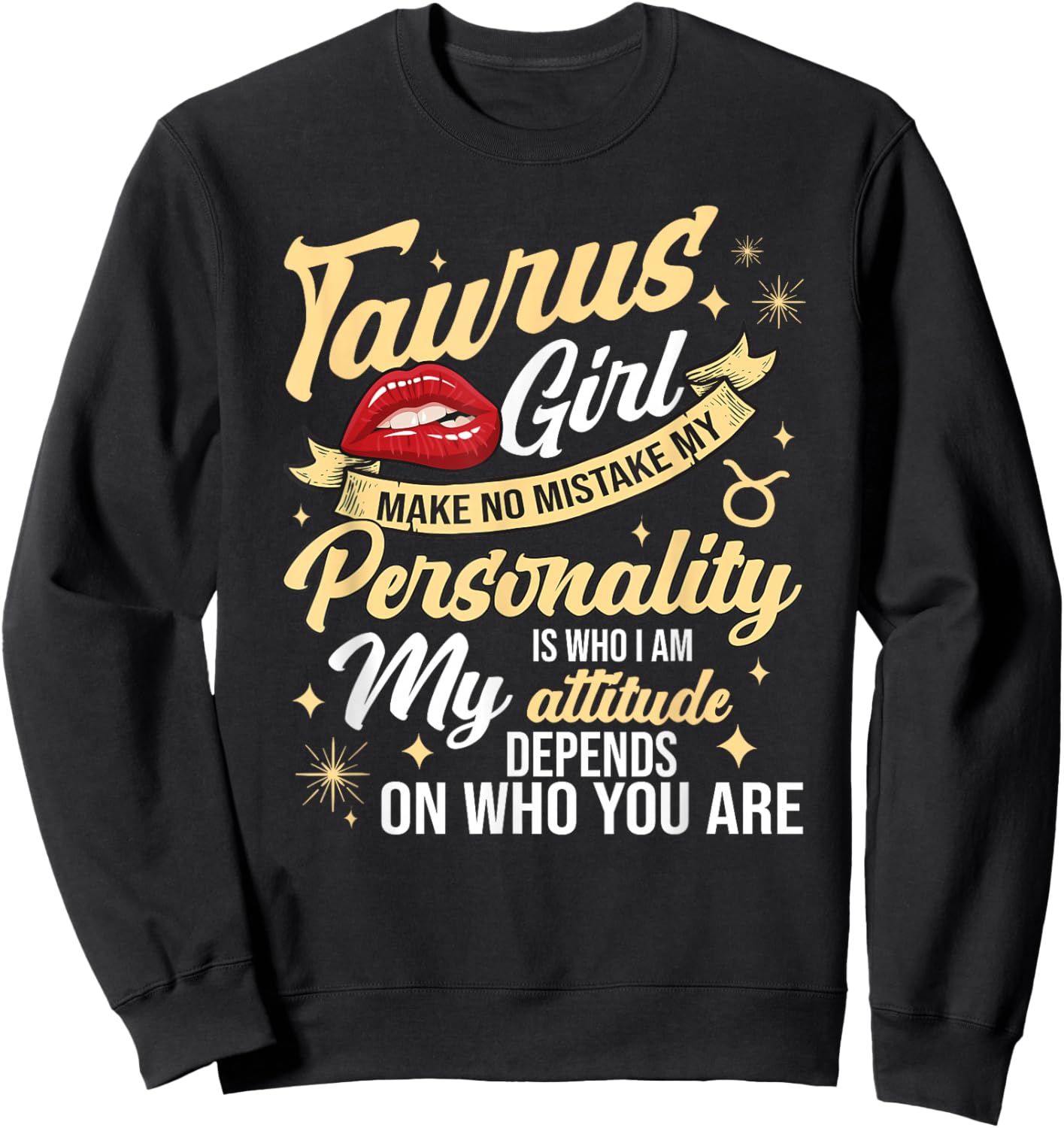 Taurus Girl Horoscope April & May Birthday Zodiac Sign Sweatshirt - Sweatshirt | Black