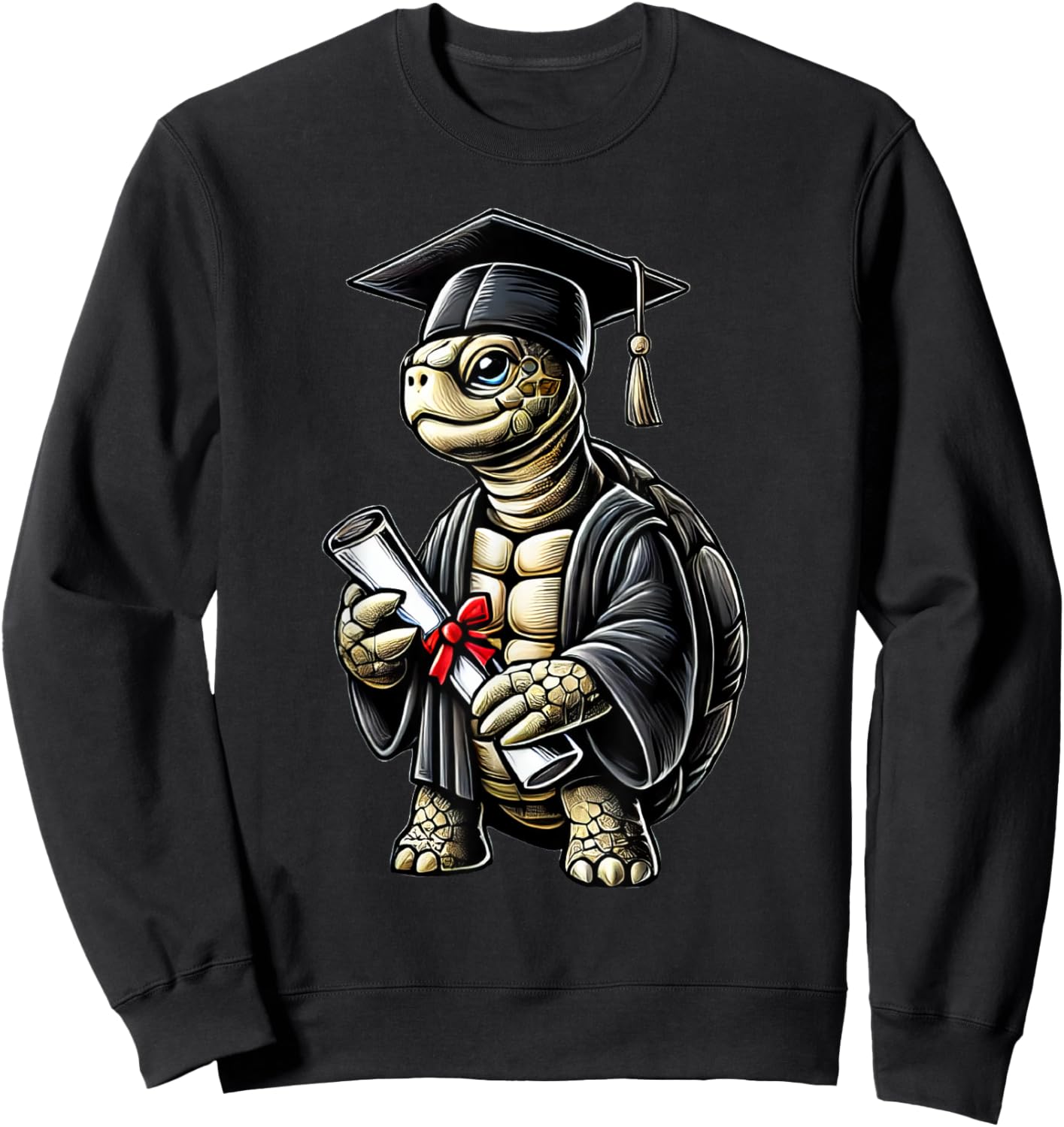 Cute Turtle Graduation Sweatshirt - Sweatshirt | Black
