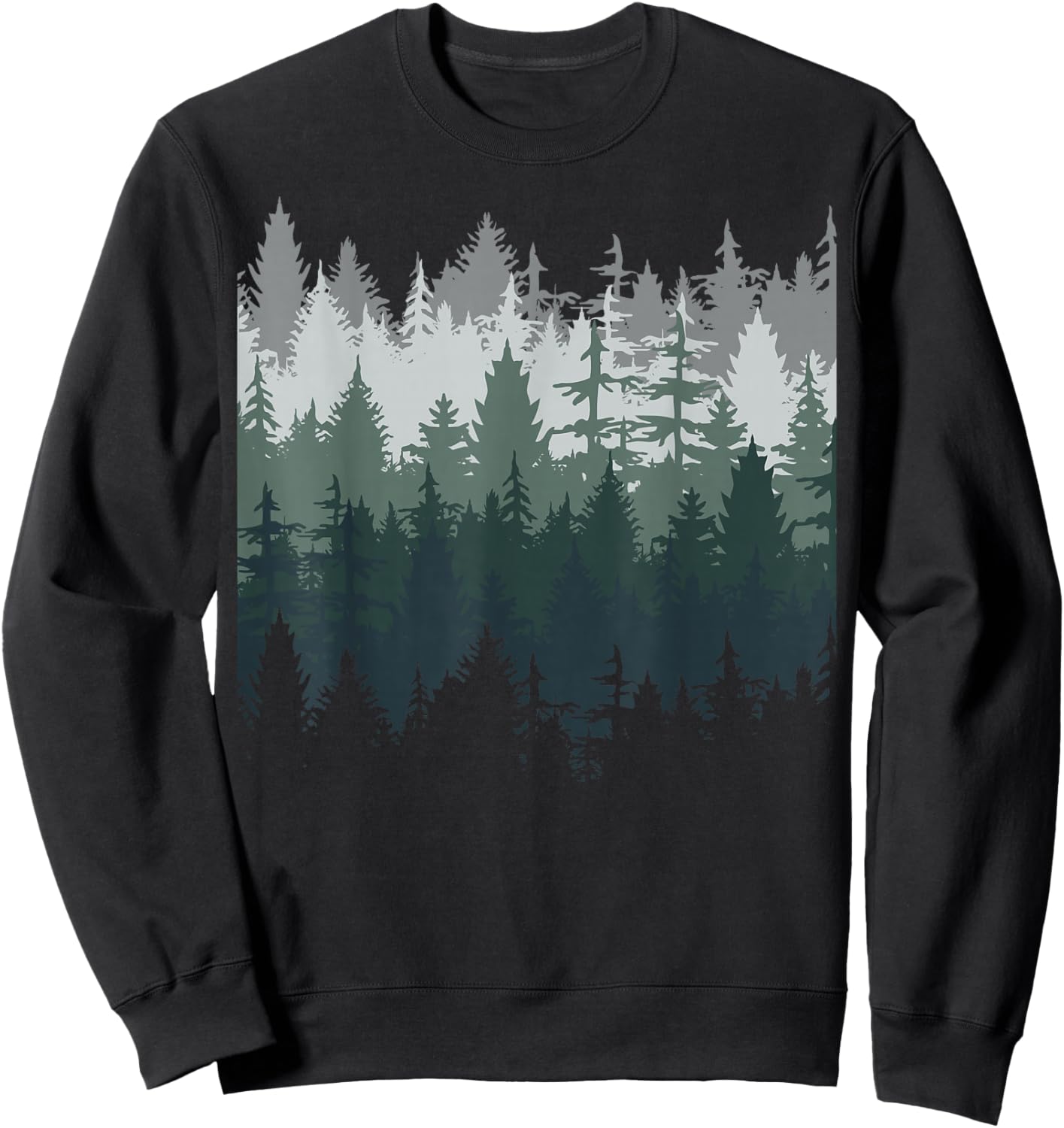 Nature Trees and Forest Sweatshirt - Sweatshirt | Black