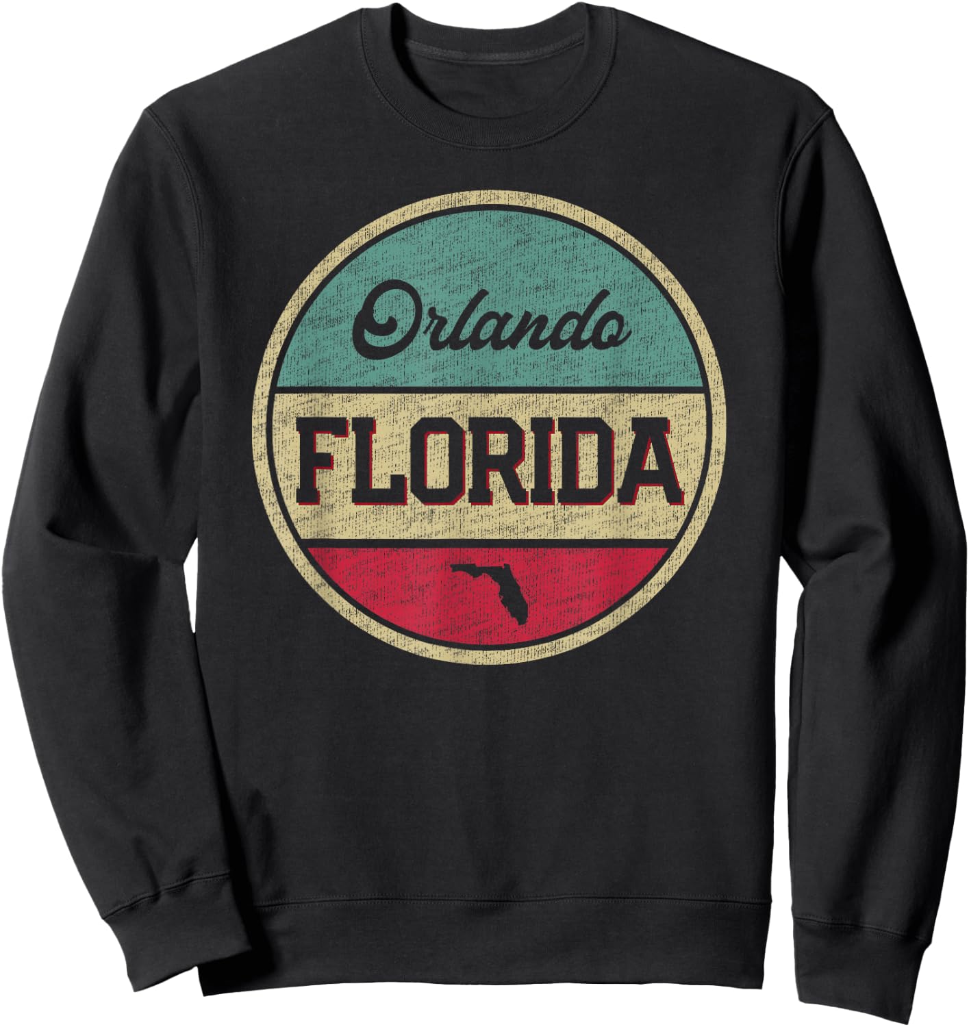Orlando Florida Vintage 70's 80's Retro Style Men Women Kids Sweatshirt - Sweatshirt | Black