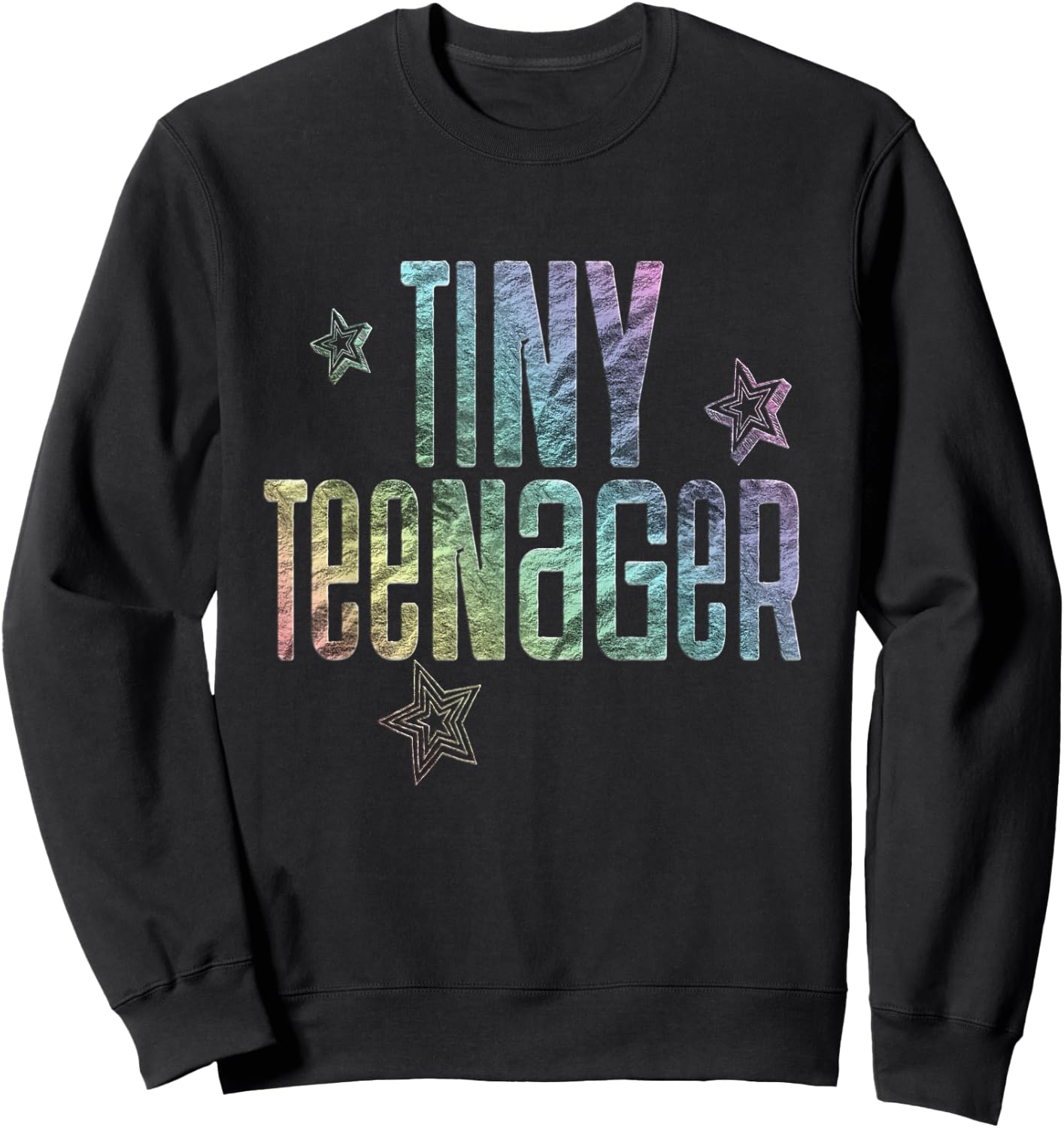 Tiny Teenager Shirt Kids Rainbow Cute Girls School Sassy Sweatshirt - Sweatshirt | Black