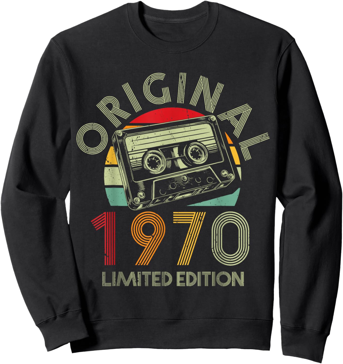 56.Geburtstag Original Männer Frauen Vintage Jahrgang 1970 Sweatshirt - Sweatshirt | Black