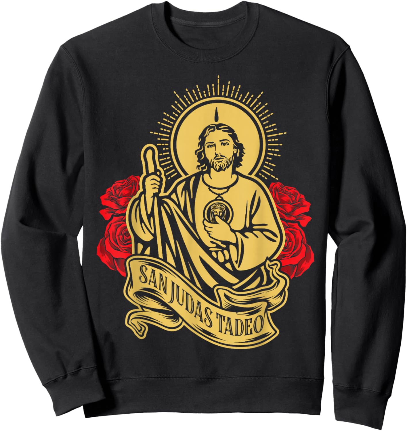 San Judas Tadeo Siempre A Mi Lado Spanish Jesus Sweatshirt - Sweatshirt | Black