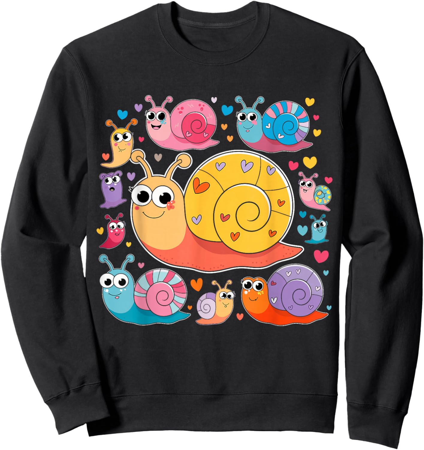 Schnecken Lustiges Kinder Outfit Tolle Idee Sweatshirt - Sweatshirt | Black