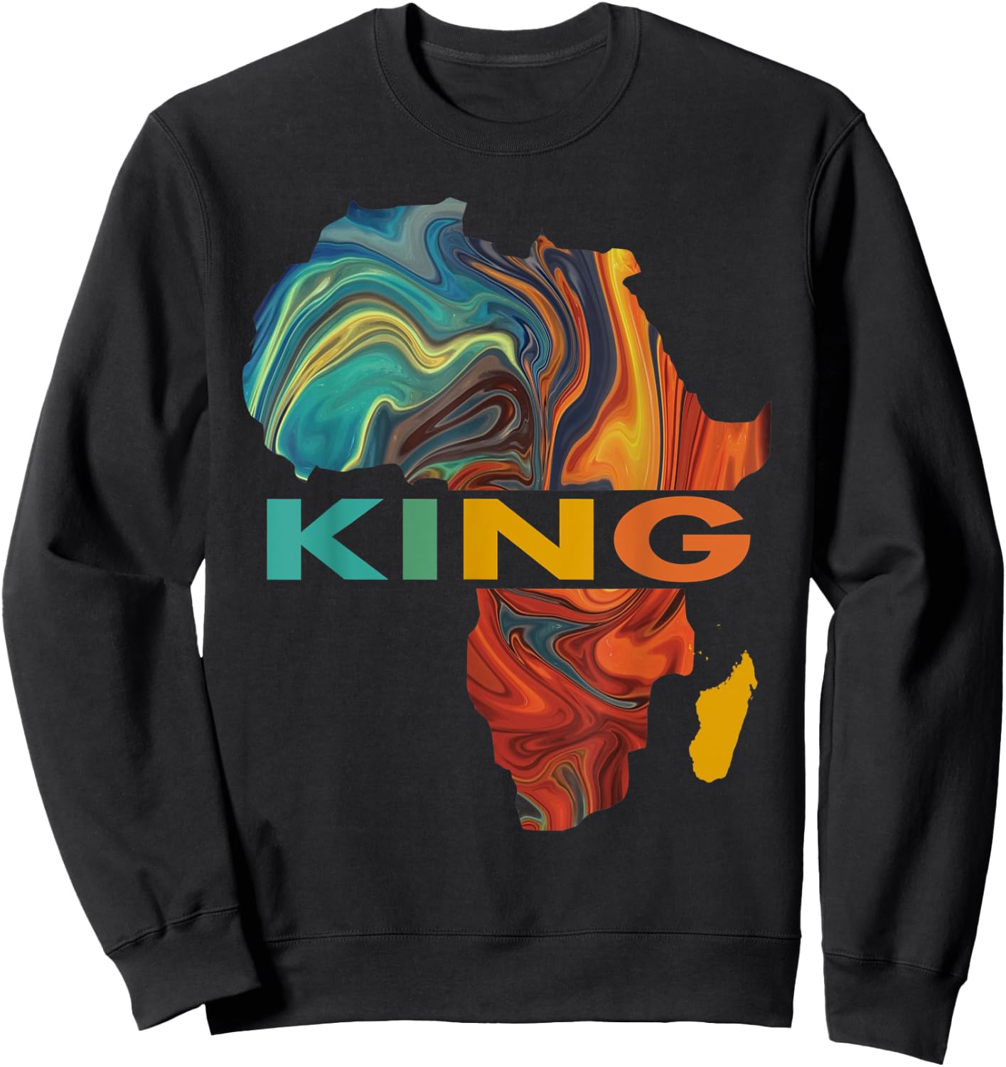 African continent King Men Art Sweatshirt - Sweatshirt | Black