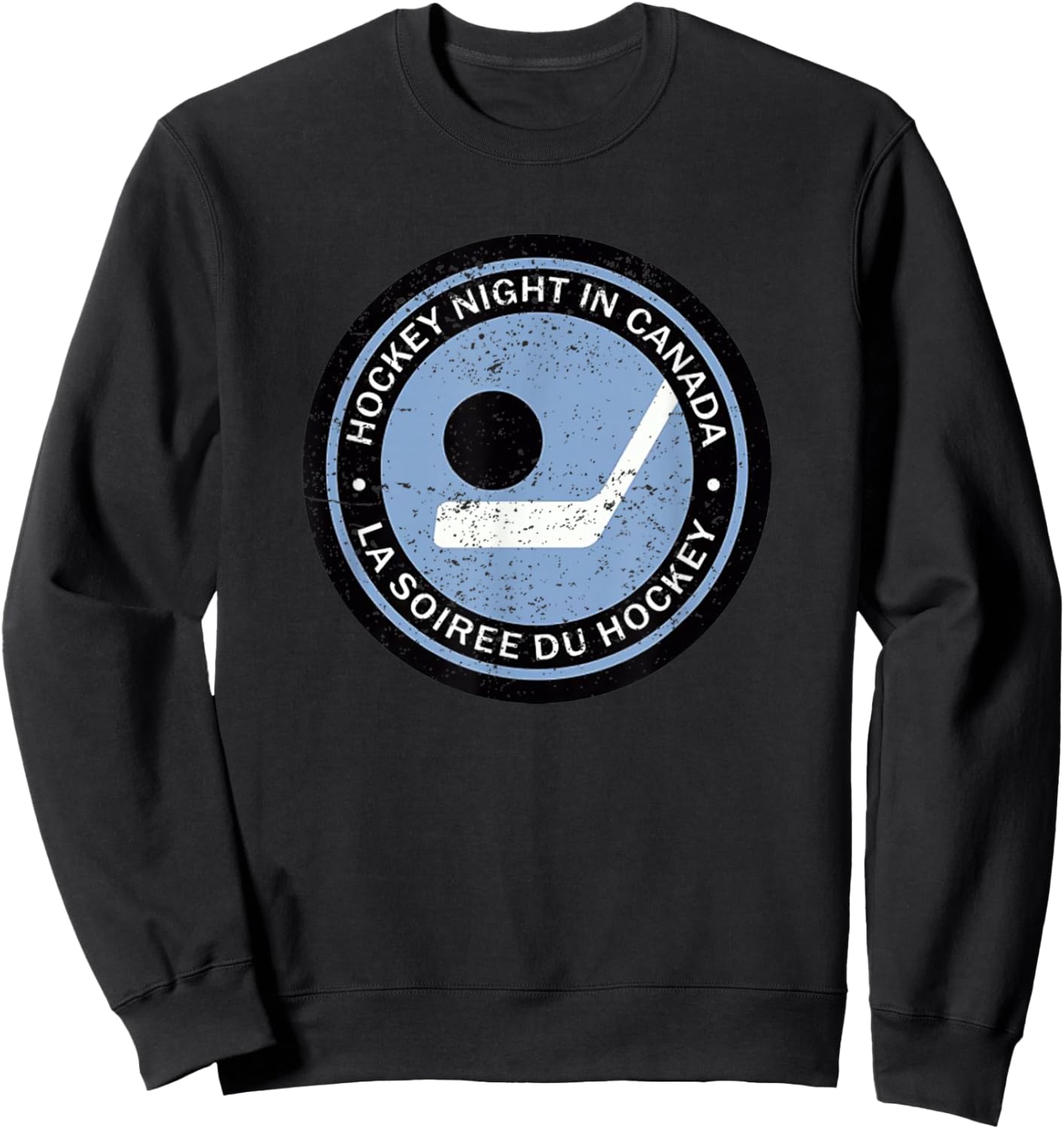 Vintage Retro Hockey Night in Canada Hockey Player Team Sweatshirt - Sweatshirt | Black