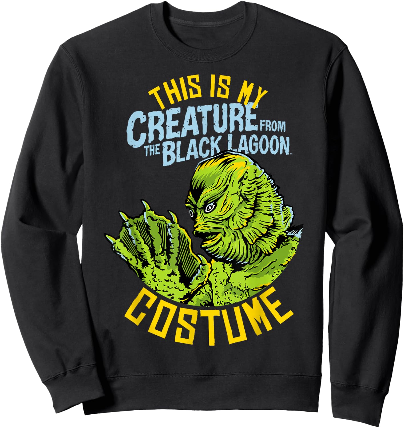 Universal Monsters Creature From The Black Lagoon Costume Sweatshirt - Sweatshirt | Black