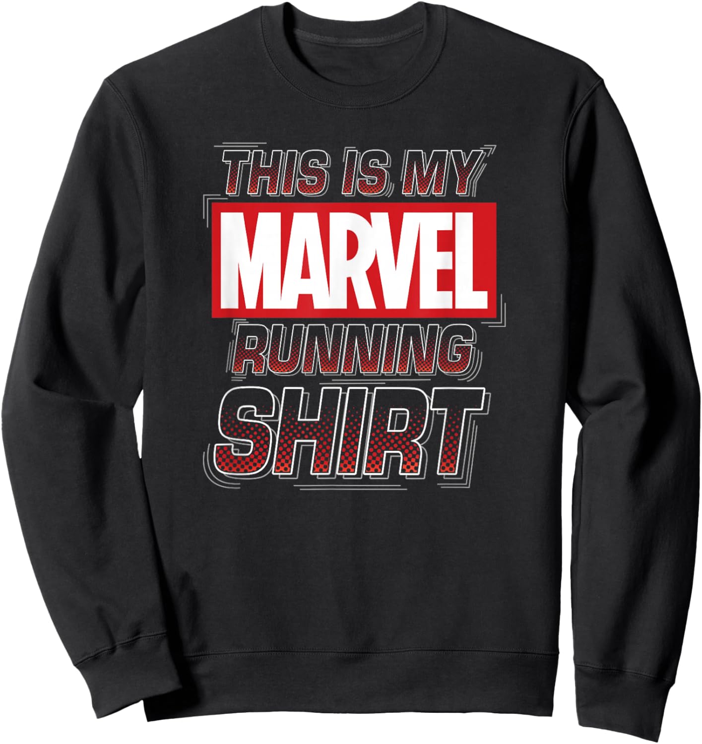 Marvel This Is My Marvel Running Shirt Sweatshirt - Sweatshirt | Black