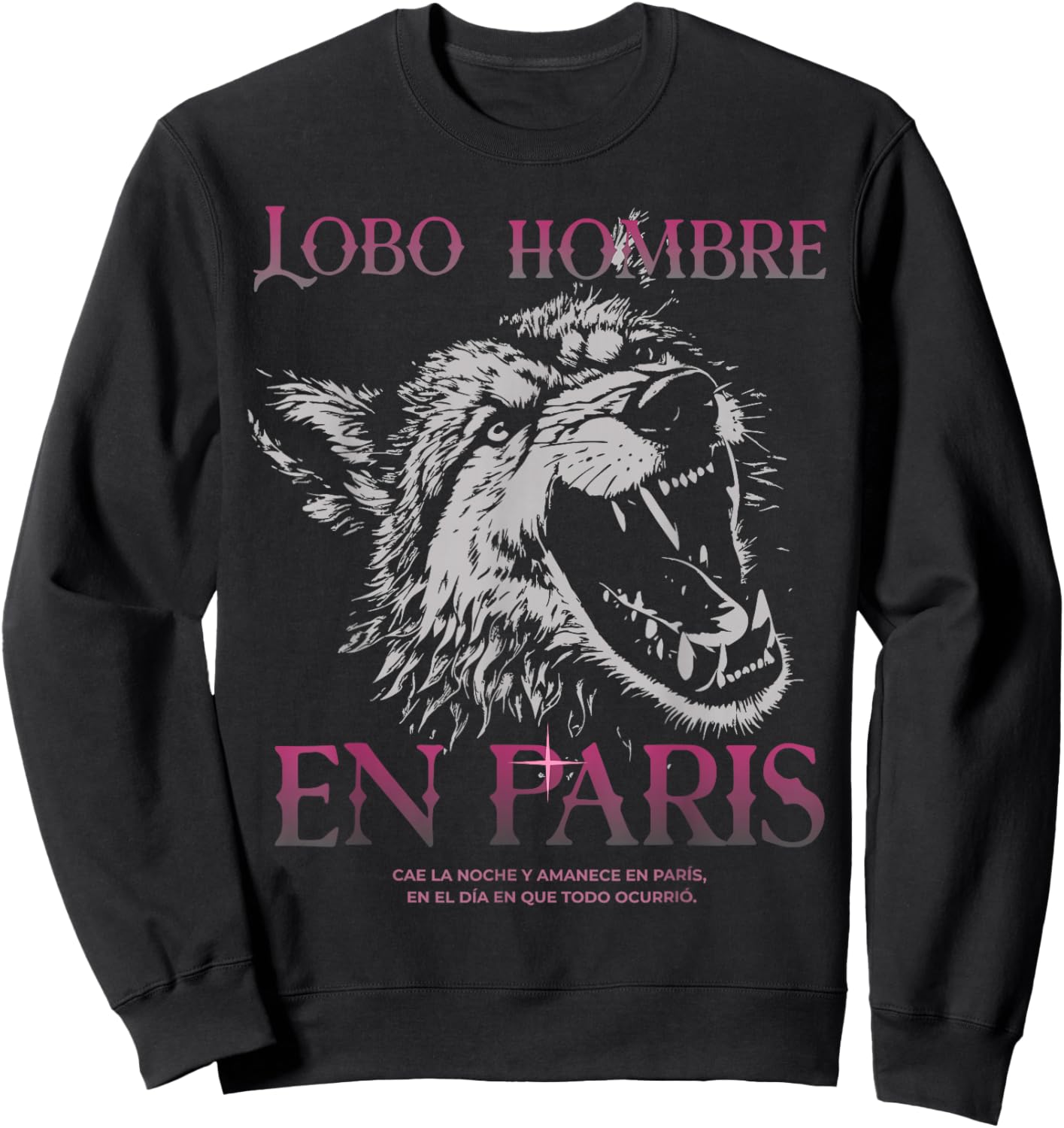 Lobo hombre en paris rock union espanol cool Sweatshirt - Sweatshirt | Black
