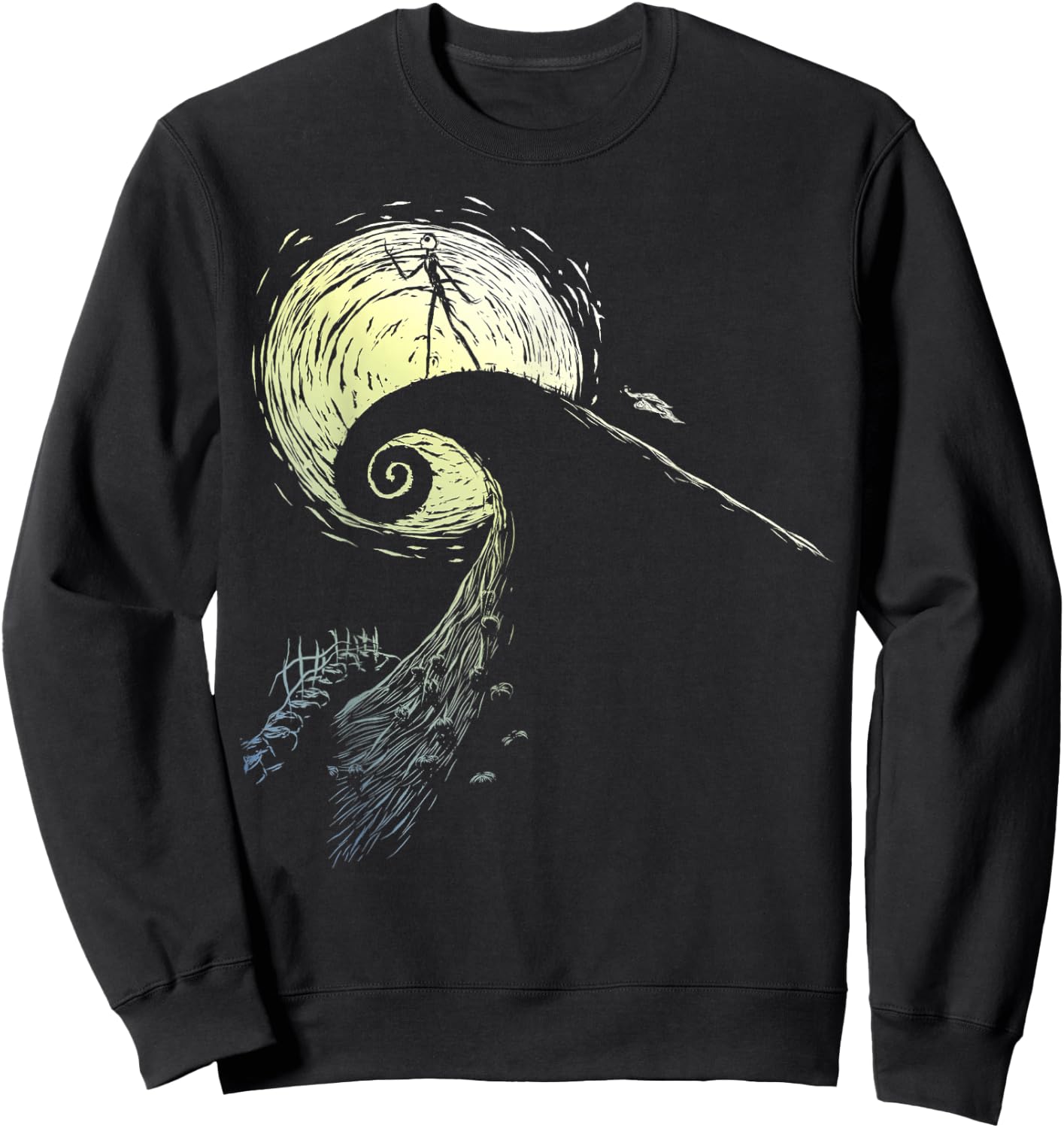 Disney The Nightmare Before Christmas Jack Spiral Hill Sweatshirt - Sweatshirt | Black