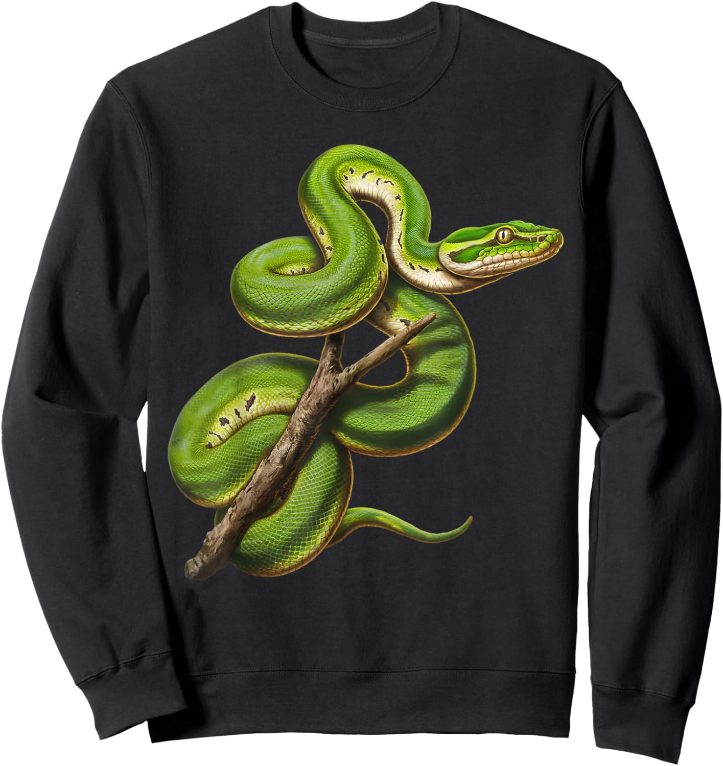 Green Tree Python Owner Reptiles for Snake Lover Sweatshirt - Sweatshirt | Black