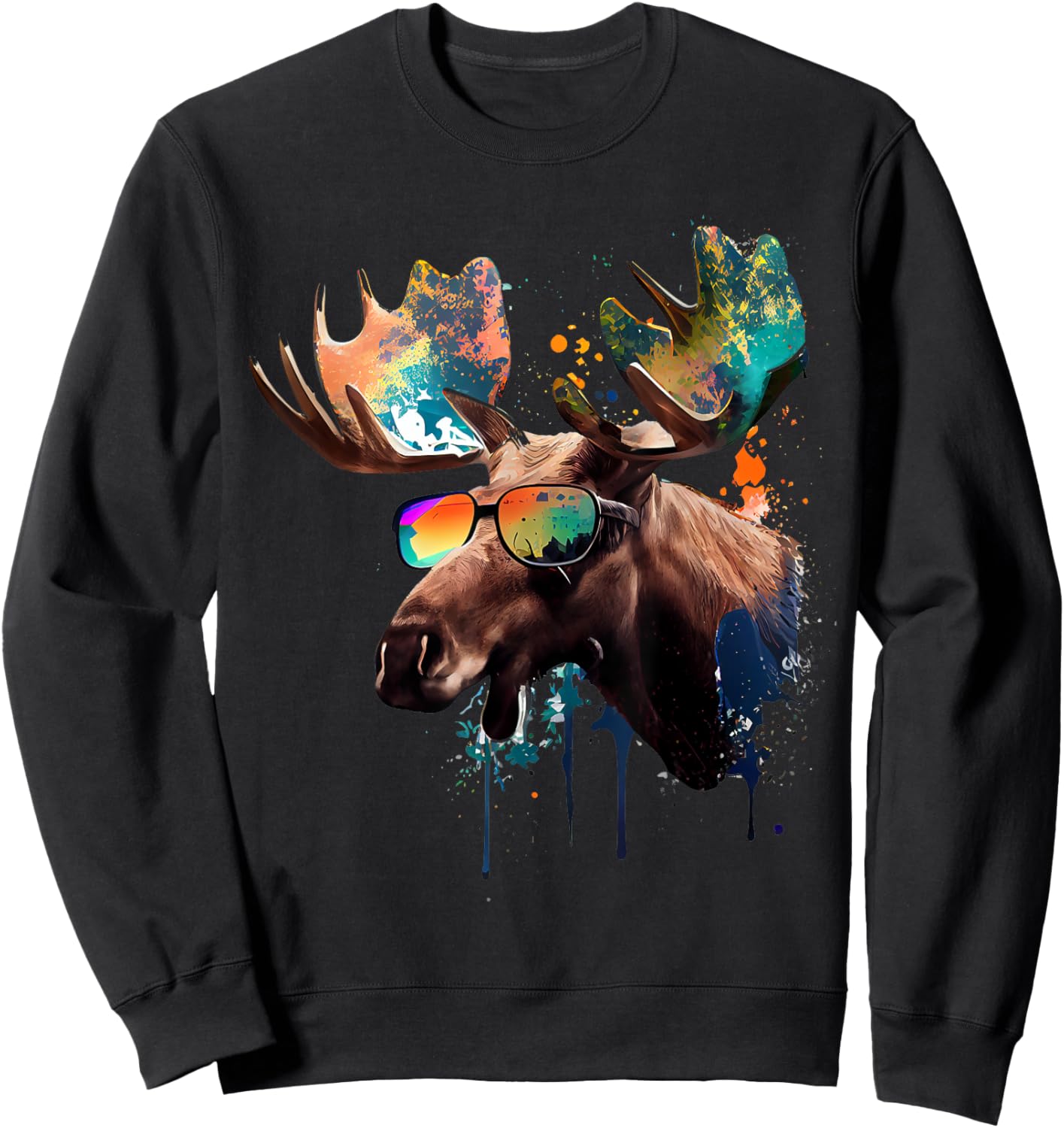 Moose Sweatshirt - Sweatshirt | Black