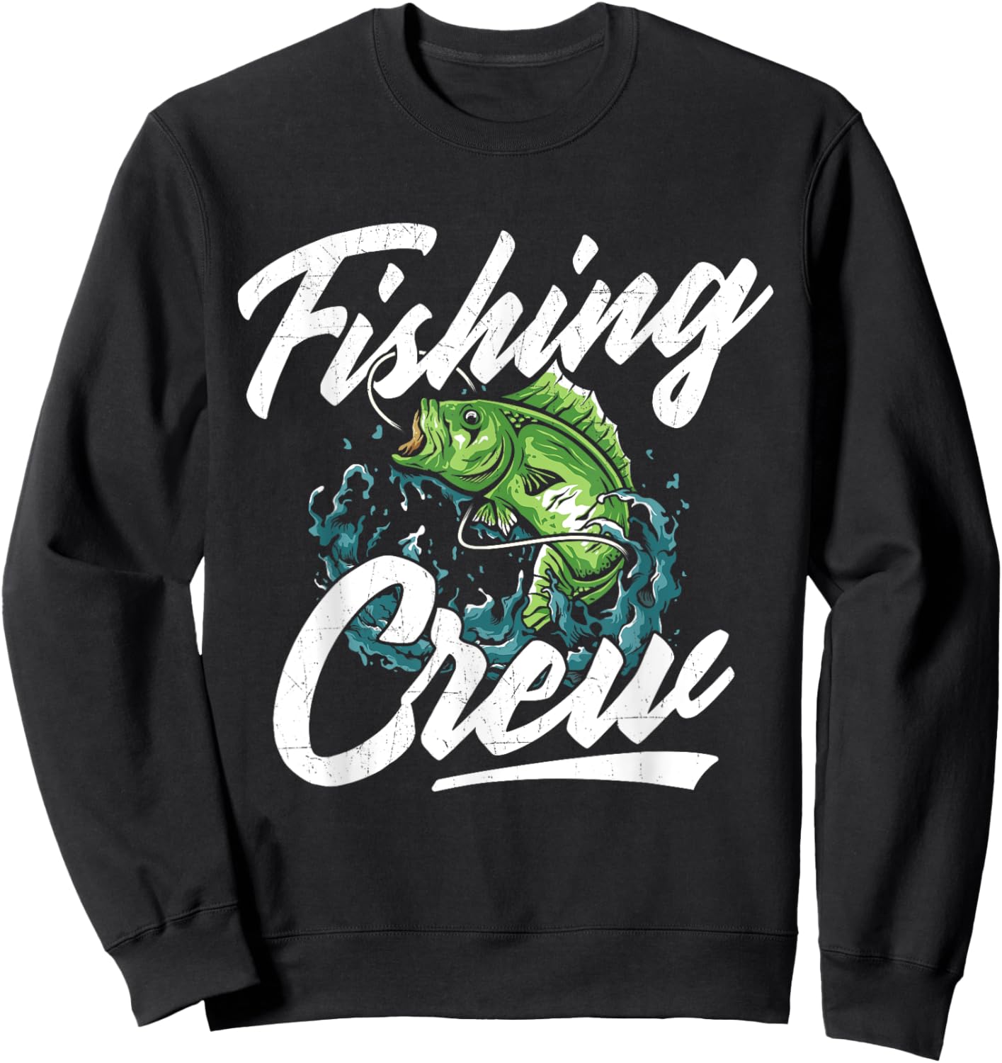 Fishing Crew - Redfish Fisherman Fish Lover Angling Angler Sweatshirt - Sweatshirt | Black