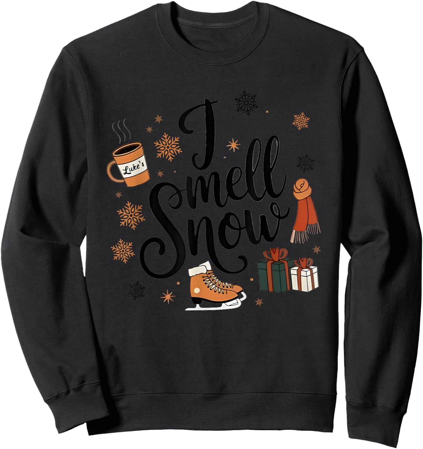 I Smell Snow Christmas Winter Sweatshirt - Sweatshirt | Black