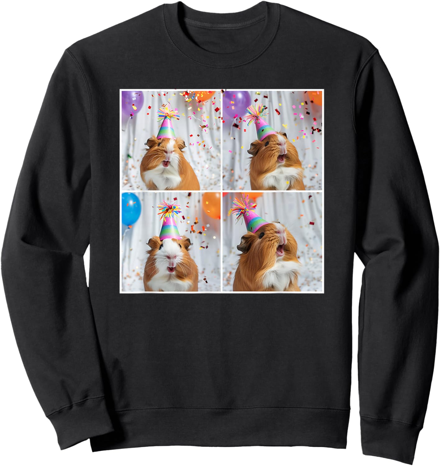 Funny Guinea Pig Face Pet Cavy Mom Guinea Pig Birthday Sweatshirt - Sweatshirt | Black