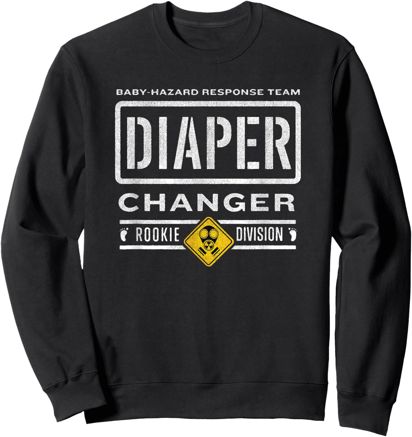 Funny Diaper Changer Duty - expecting baby New Dad Mom Sweatshirt - Sweatshirt | Black