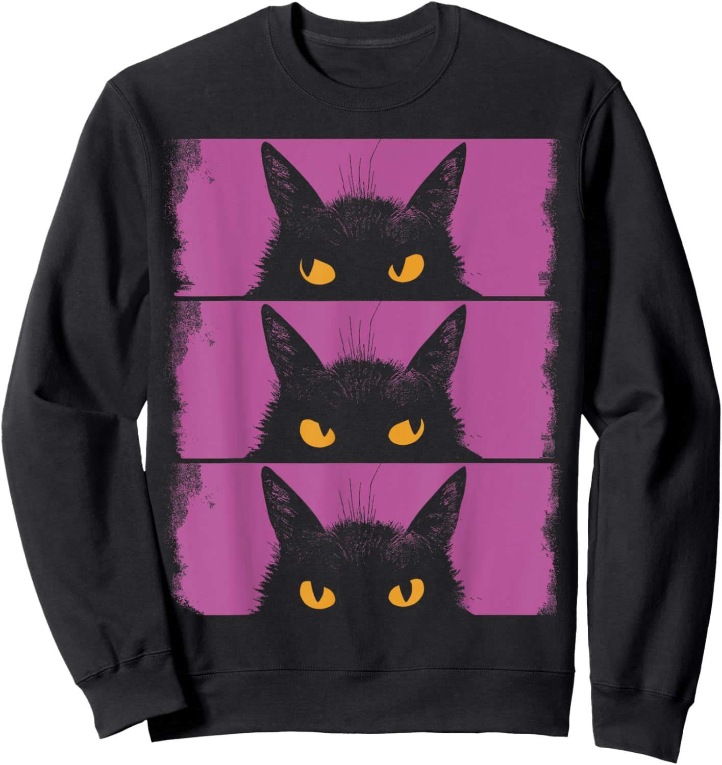 Cat Lover, Grumpy Black Kitten, Cat Mom, Cat Dad Women Girls Kids Sweatshirt - Sweatshirt | Black