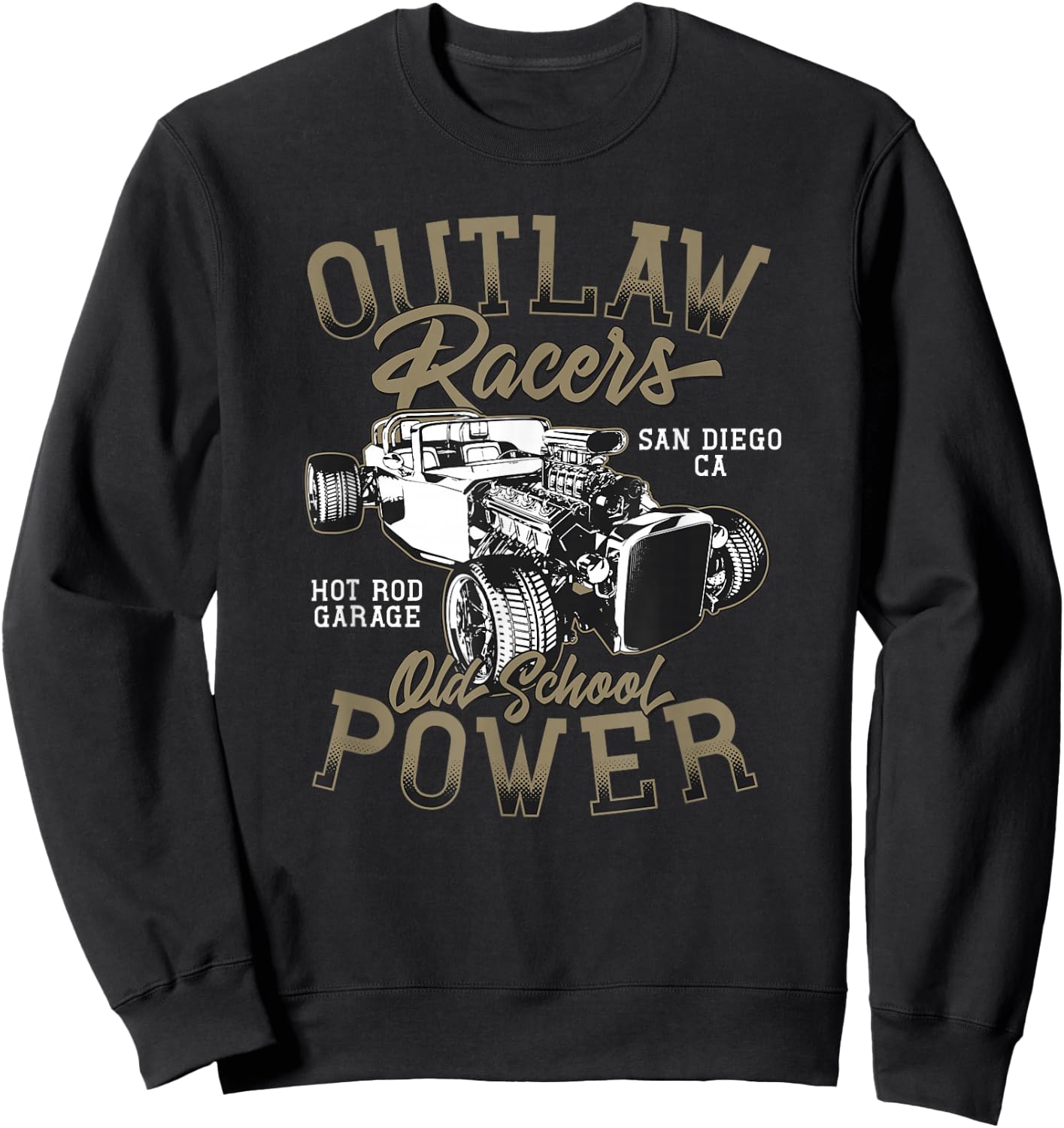 Vintage Hot Rod Classic Cars Speed and Power Racers Sweatshirt - Sweatshirt | Black