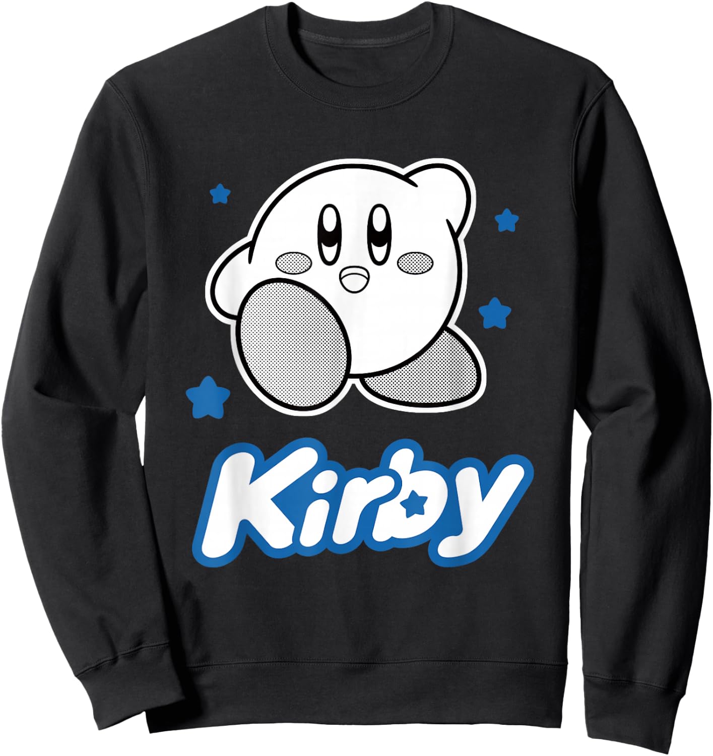 Kirby Blue Stars Big Character Portrait Sweatshirt - Sweatshirt | Black