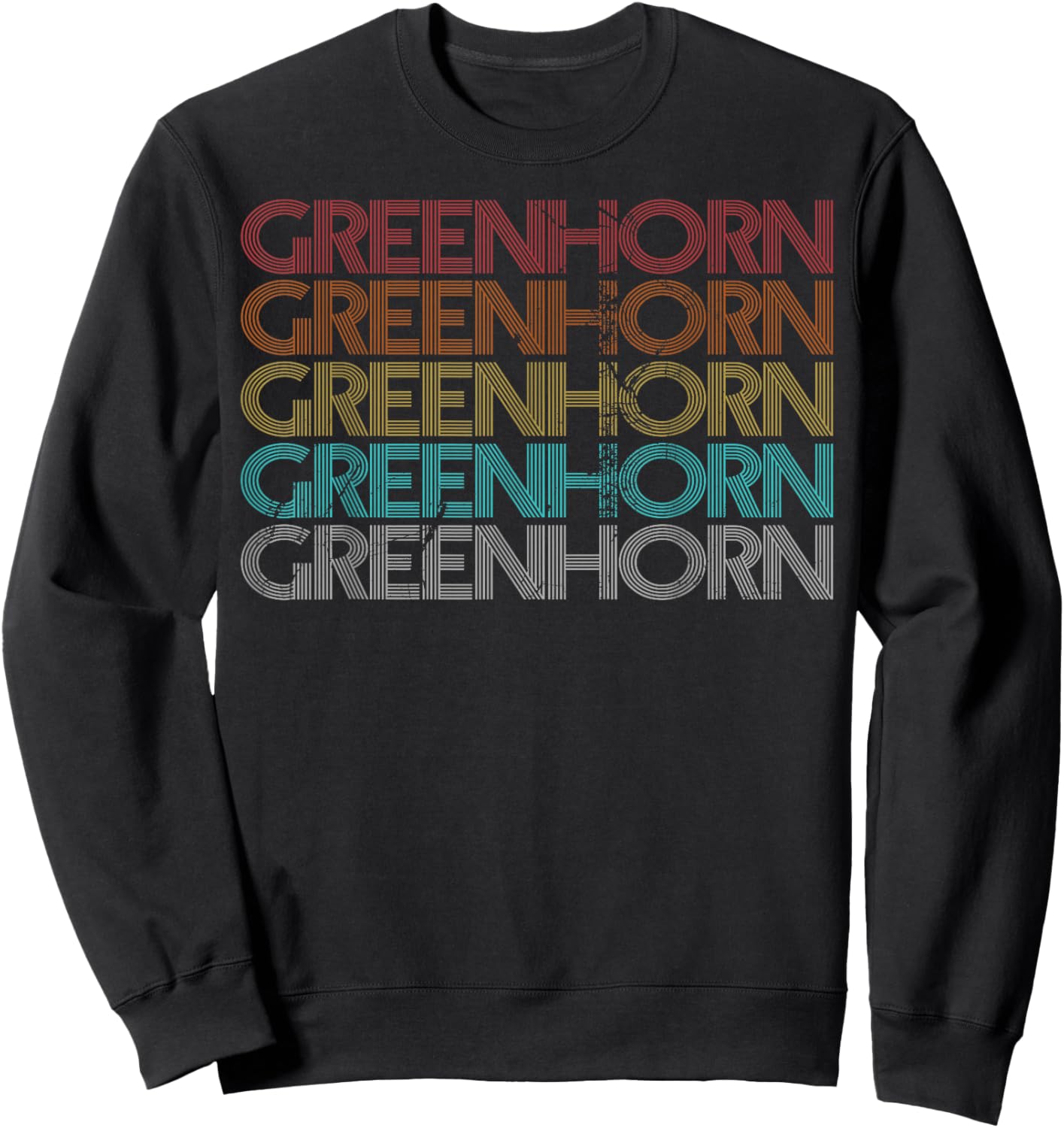 Retro Vintage Greenhorn Sweatshirt - Sweatshirt | Black