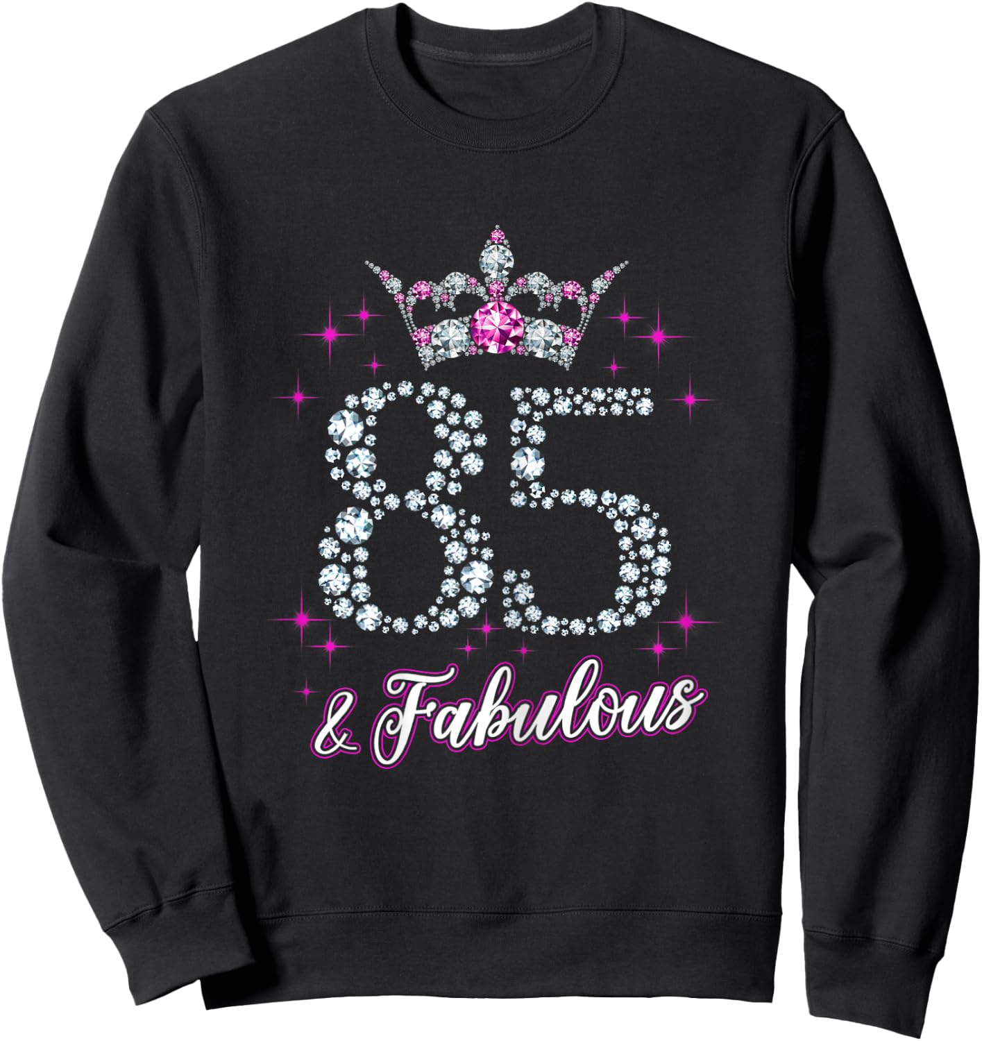 85 and Fabulous 1935 85Th Birthday Gift Sweatshirt - Sweatshirt | Black
